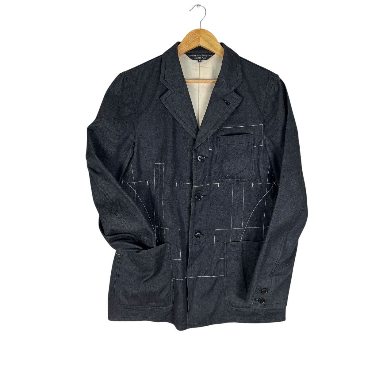 Comme des Garcons Homme Plus 🔥CDG HOMME PLUS SS2003 DENIM PATCHWORK JACKET Size US S / EU 44-46 / 1 - 3 Thumbnail