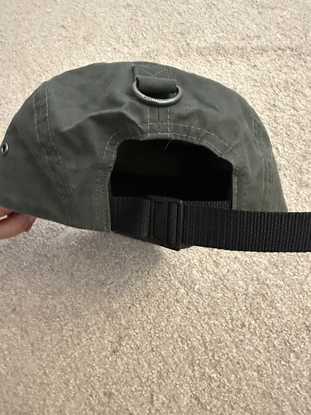 Supreme Waxed Cotton Camp Cap (Olive)