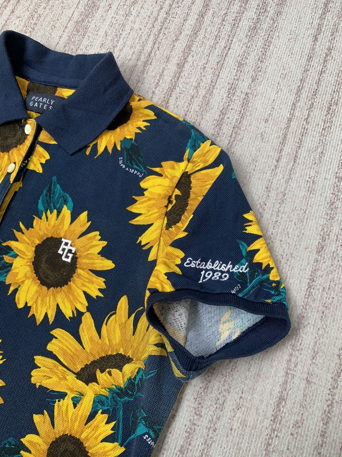 Other Pearly Gates Golf Sunflower Polo Shirt Size M / US 6-8 / IT 42-44 - 4 Thumbnail
