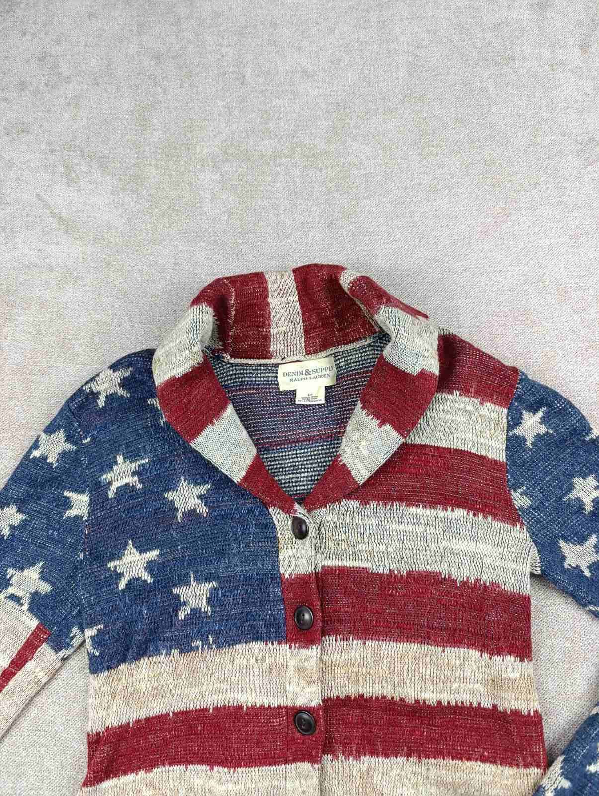 Denim & Supply Ralph Lauren DENIM SUPPLY RALPH LAUREN AMERICAN FLAG W'SWEATER CARDIGAN Size S / US 4 / IT 40 - 3 Thumbnail