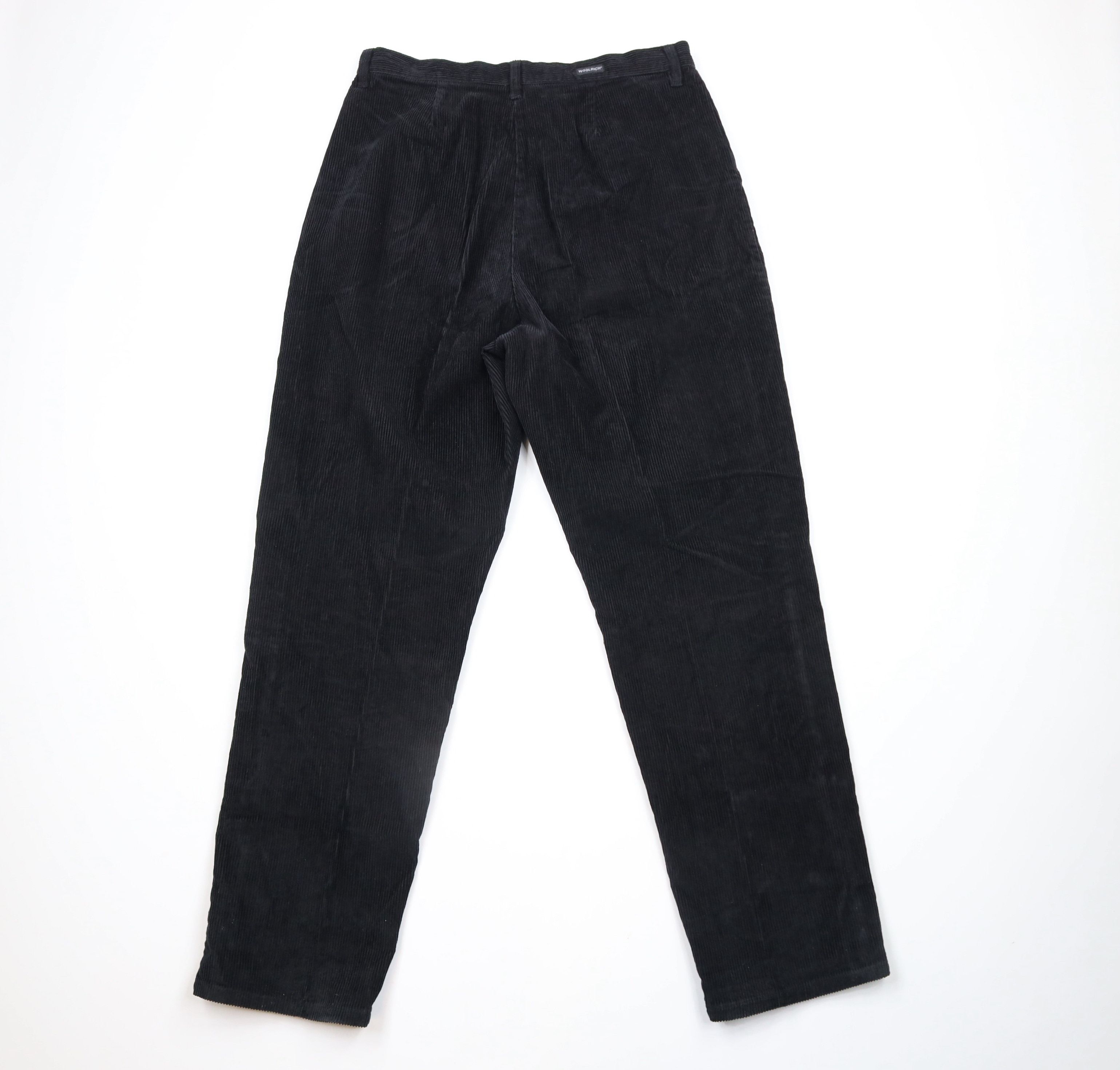 Vintage × Woolrich Woolen Mills Vintage 90s Woolrich Tapered Leg Corduroy Chino Pants Black Size 36" / US 14 / IT 50 - 8 Thumbnail