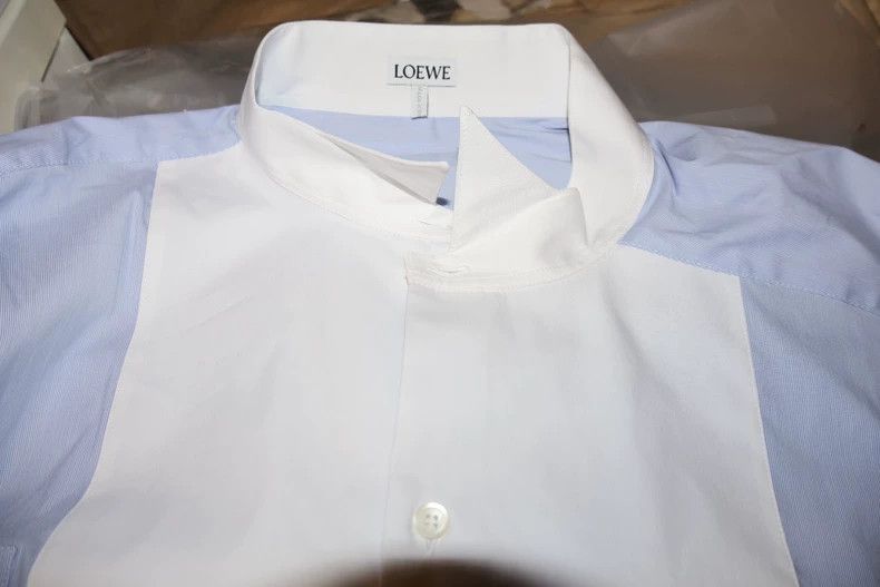 Loewe LOEWE Blue and white patchwork shirt Size XS / US 0-2 / IT 36-38 - 7 Thumbnail