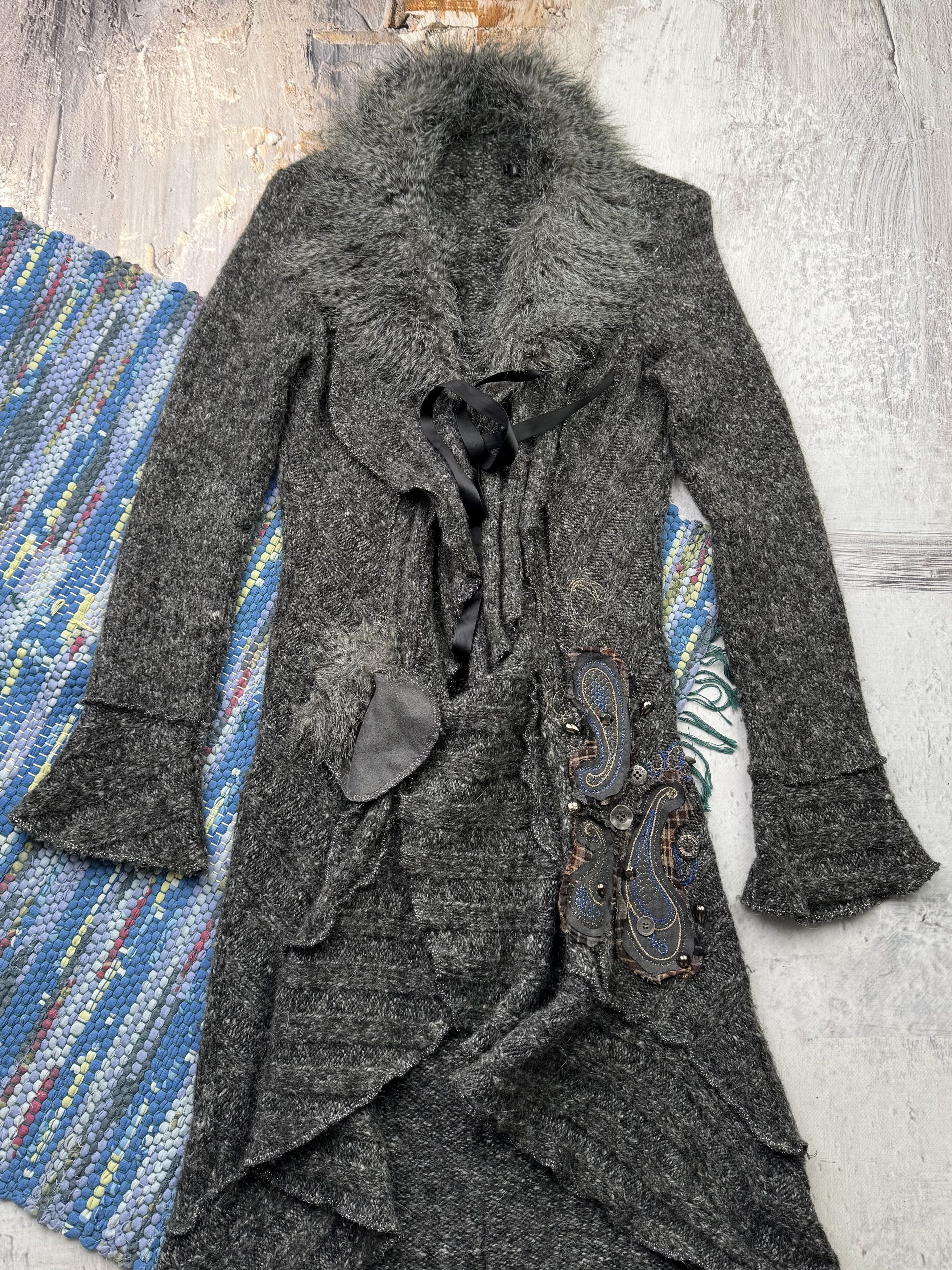 Vintage Vintage Asymmetry Dress With Long Sleeve A541D15(497) Size M / US 6-8 / IT 42-44 - 2 Thumbnail
