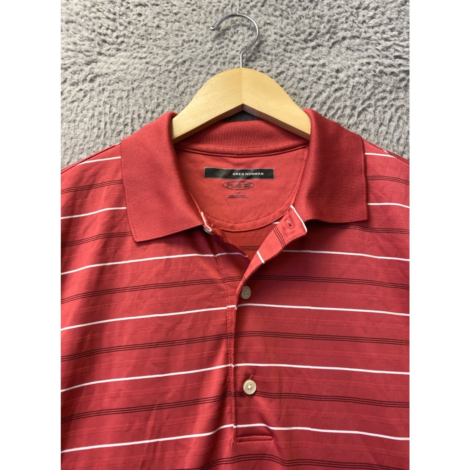 Vintage Greg Norman Men's S Performance Polo UPF Sun Protection Pink / 121-8 Size US S / EU 44-46 / 1 - 2 Thumbnail