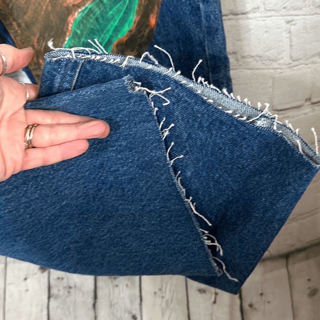 Carhartt Carhartt Mens Jeans Relaxed Fit Upcycled Cut off Hem 30x32 Blue Size US 30 / EU 46 - 5 Thumbnail