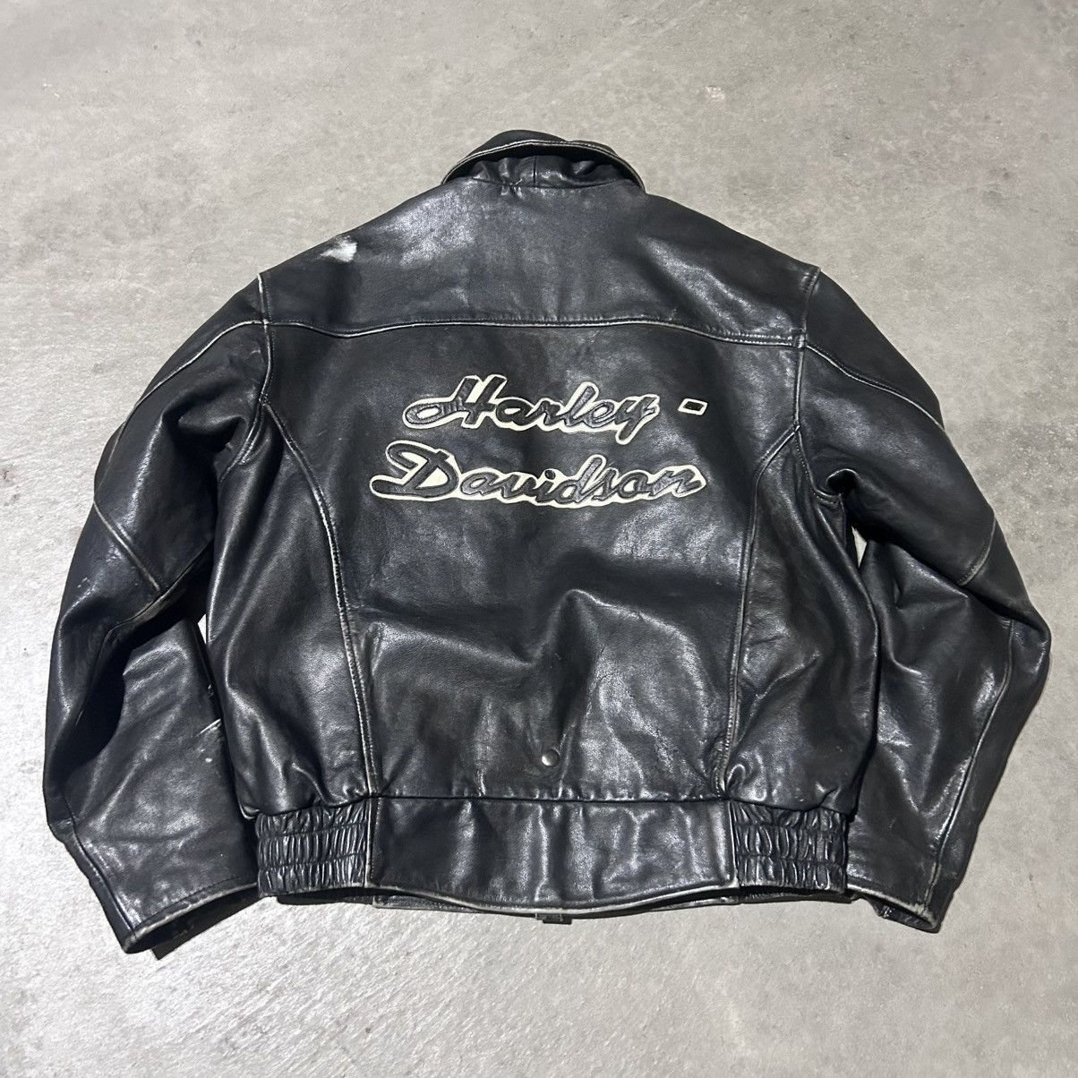 Harley Davidson Vintage harley davidson leather zip up jacket Size US L / EU 52-54 / 3 - 1 Thumbnail