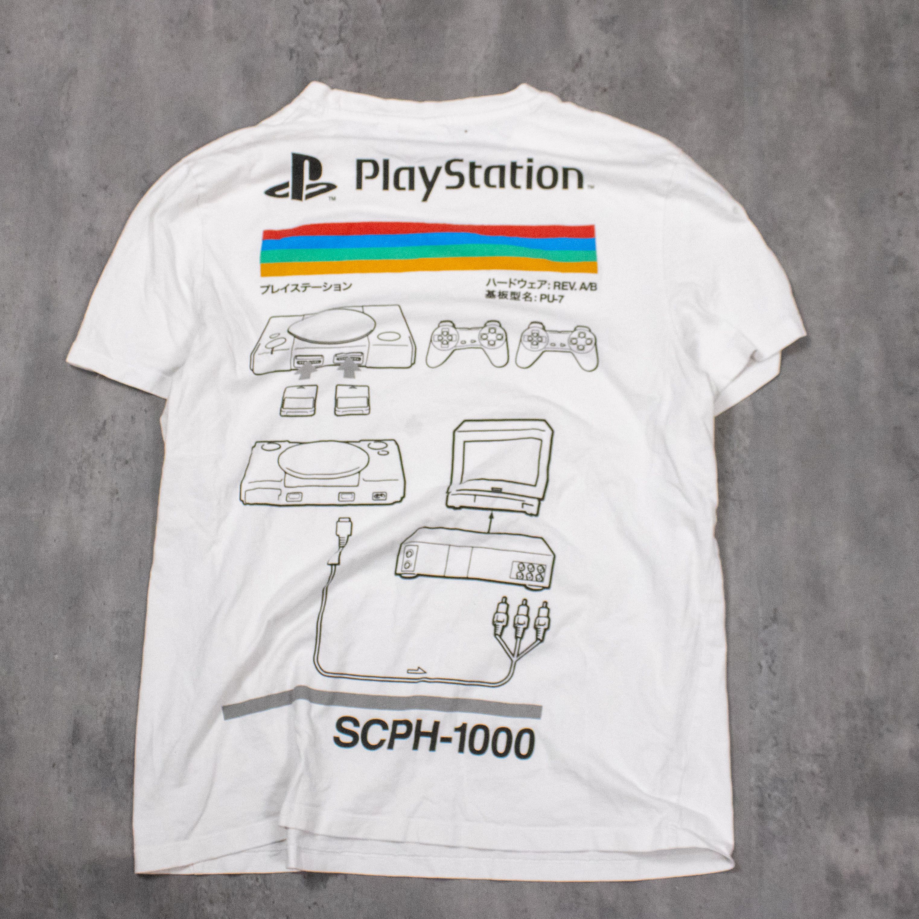 Playstation Playstation One Vintage Y2K White Double Stitch T-Shirt Size US XS / EU 42 / 0 - 8 Thumbnail