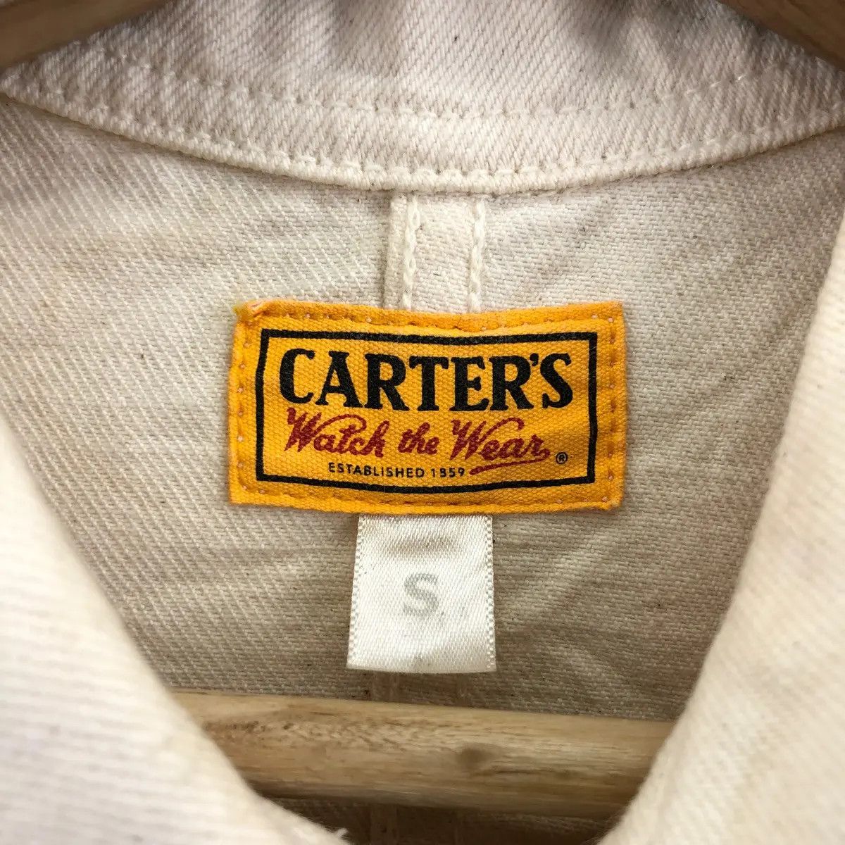Vintage Vintage 80’ CARTER’S USA Watch The Wear Jeans Denim Jacket Size S / US 4 / IT 40 - 4 Thumbnail
