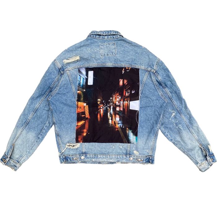 Zara distressed outlet denim jacket