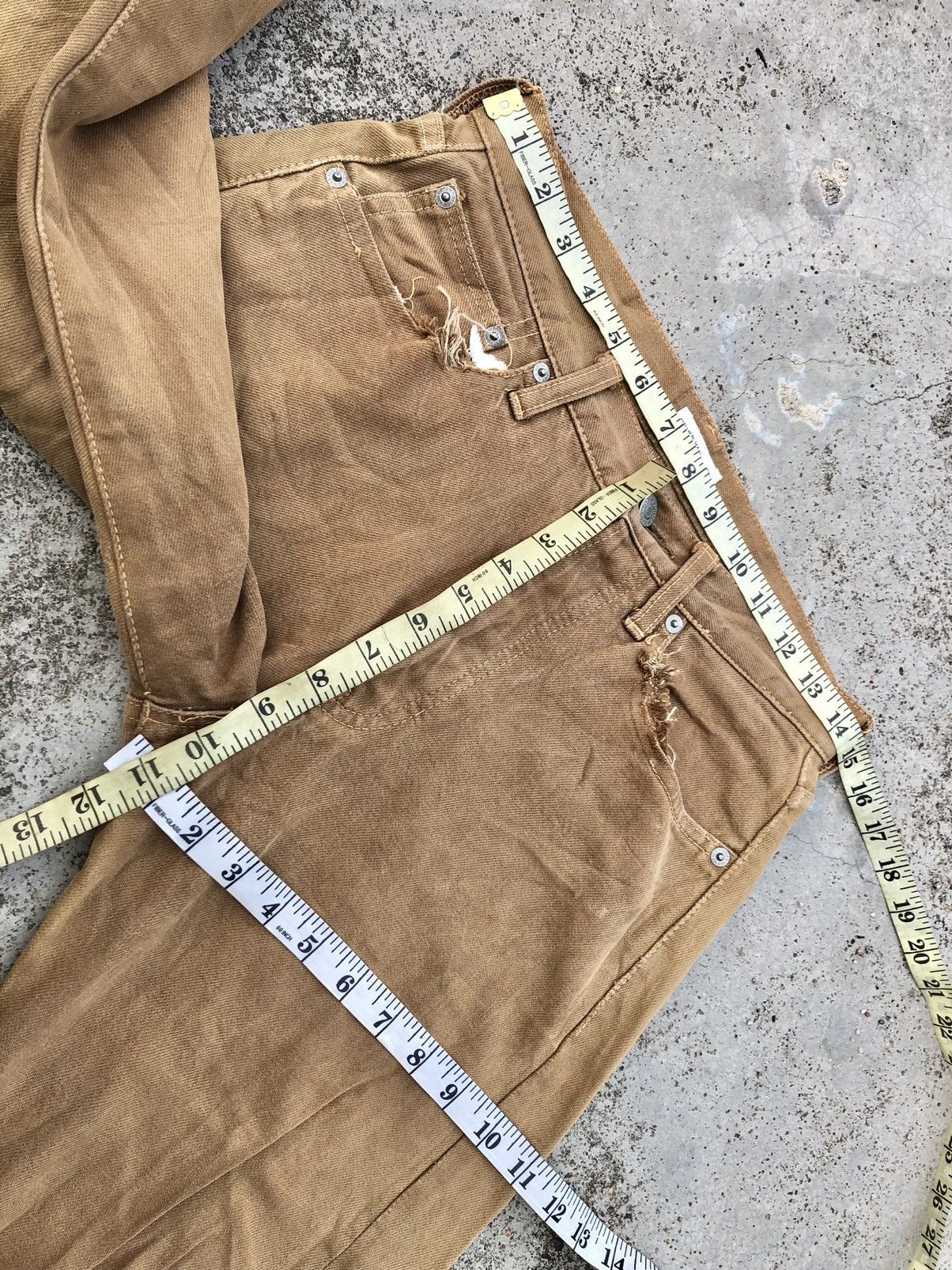 Dries Van Noten SELVEDGE DISTRESSED DENIM BY DRIES VAN NOTEN Size US 29 - 19 Thumbnail