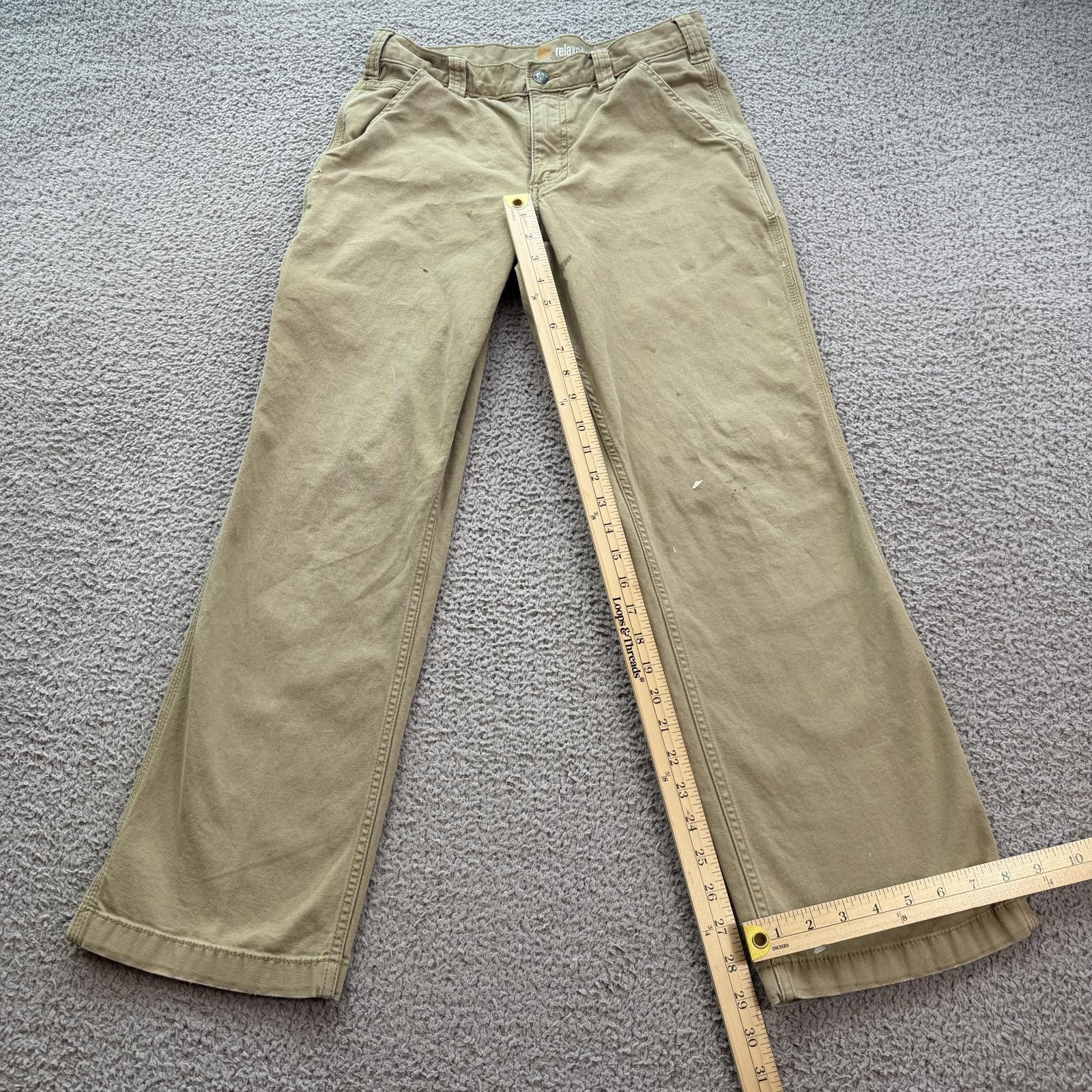 Carhartt Carhartt Relaxed Fit Work Pants Khaki 31x30 Work Carpenter Size US 31 - 4 Thumbnail