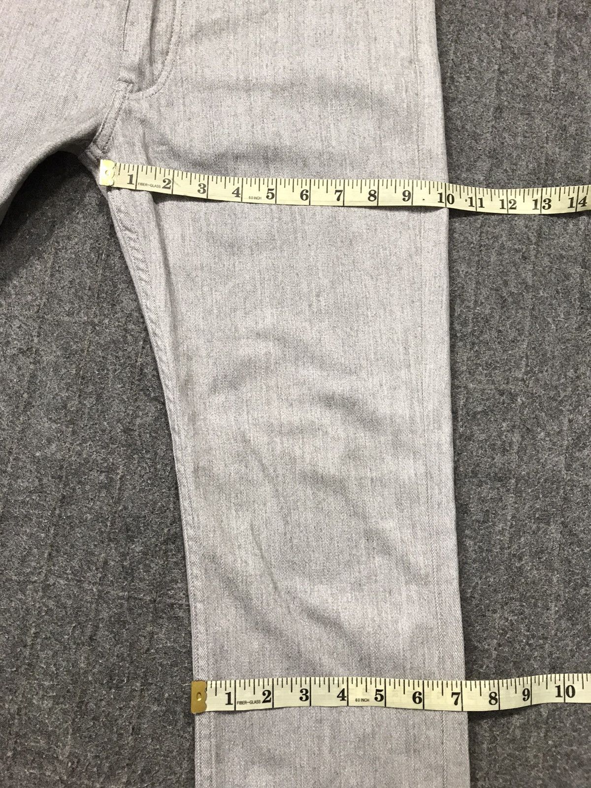 Designer Maison Martin Margiela 14 Grey Denim Buttonfly Straight Cut Size US 30 / EU 46 - 15 Thumbnail