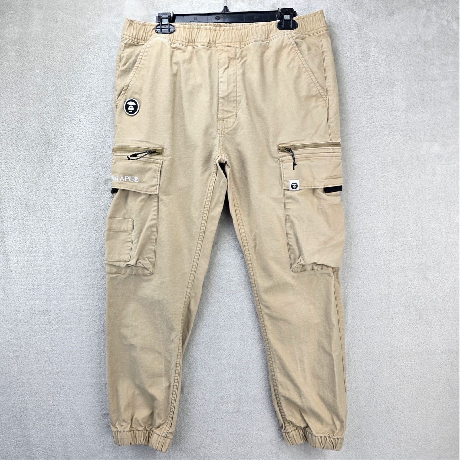 Aape AAPE by Bathing Ape Bape Jogger Cargo Pants Mens Large Beige Size US 34 / EU 50 - 1 Thumbnail