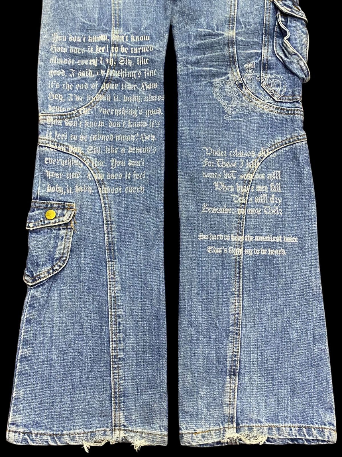 If Six Was Nine W33 🔥 Japanese Brand Evolution Multi Pocket Flare Jeans Size US 30 / EU 46 - 8 Thumbnail