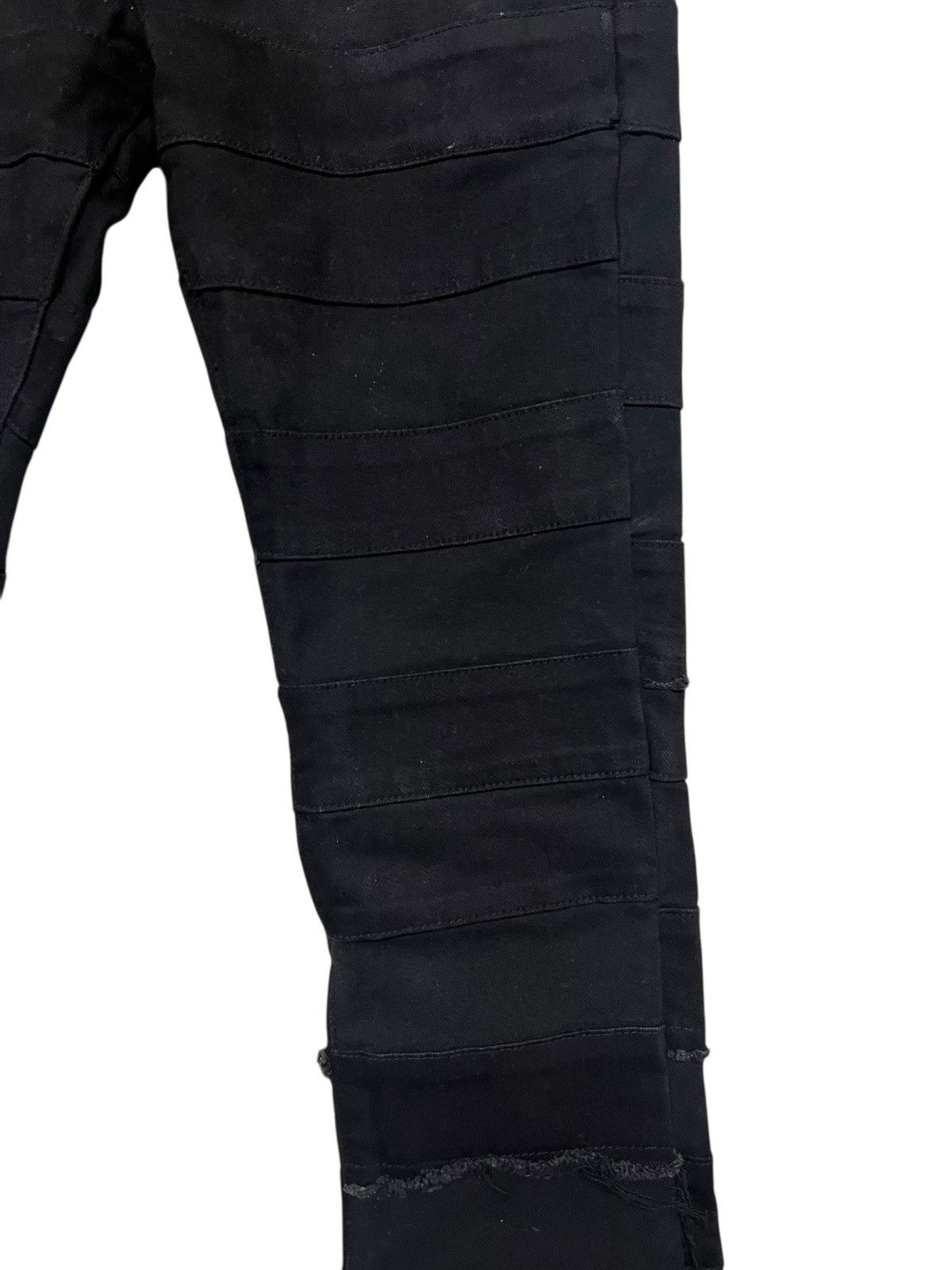 Valabasas Valabasas Stacked Distressed Denim Black Patchwork Jeans Size US 30 / EU 46 - 7 Thumbnail