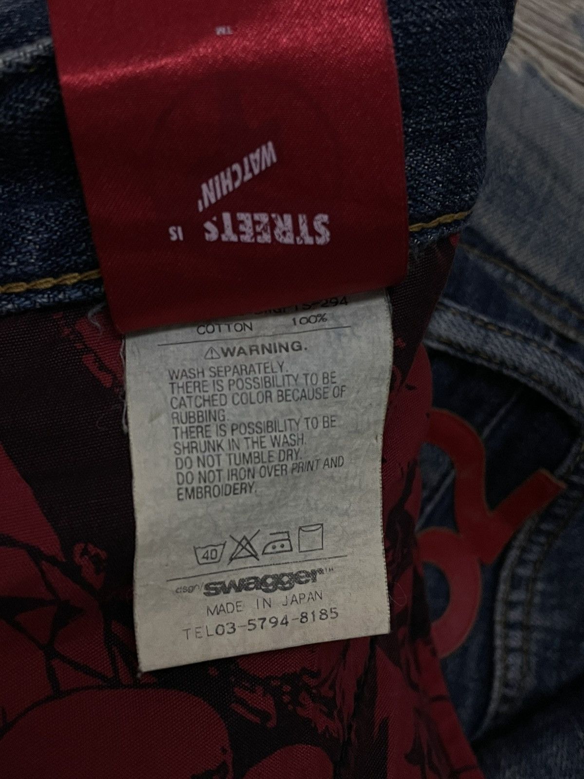 Swagger Vintage Og Japan Designer Swagger Anarchy Distressed Denim Size US 35 - 18 Thumbnail