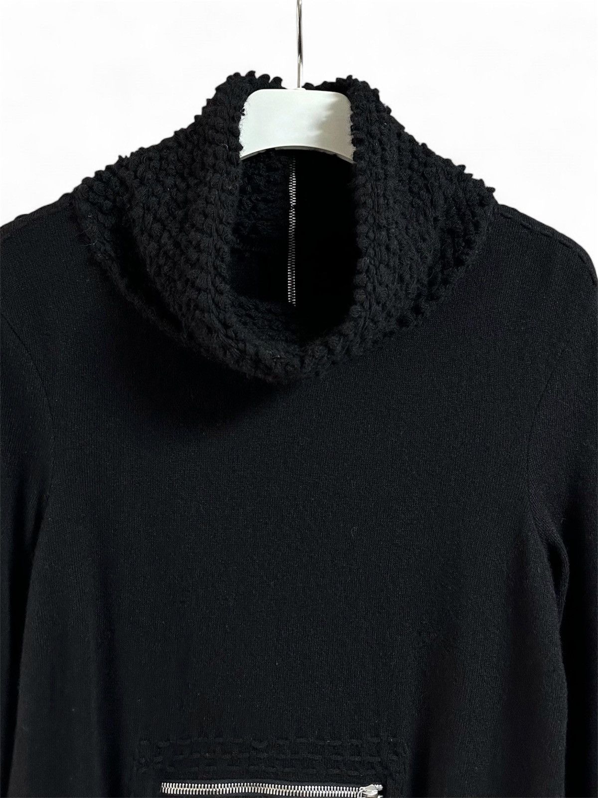 Dior Christian Dior John Galliano Wool Chunky Zip Neck, Size M Size M / US 6-8 / IT 42-44 - 3 Thumbnail