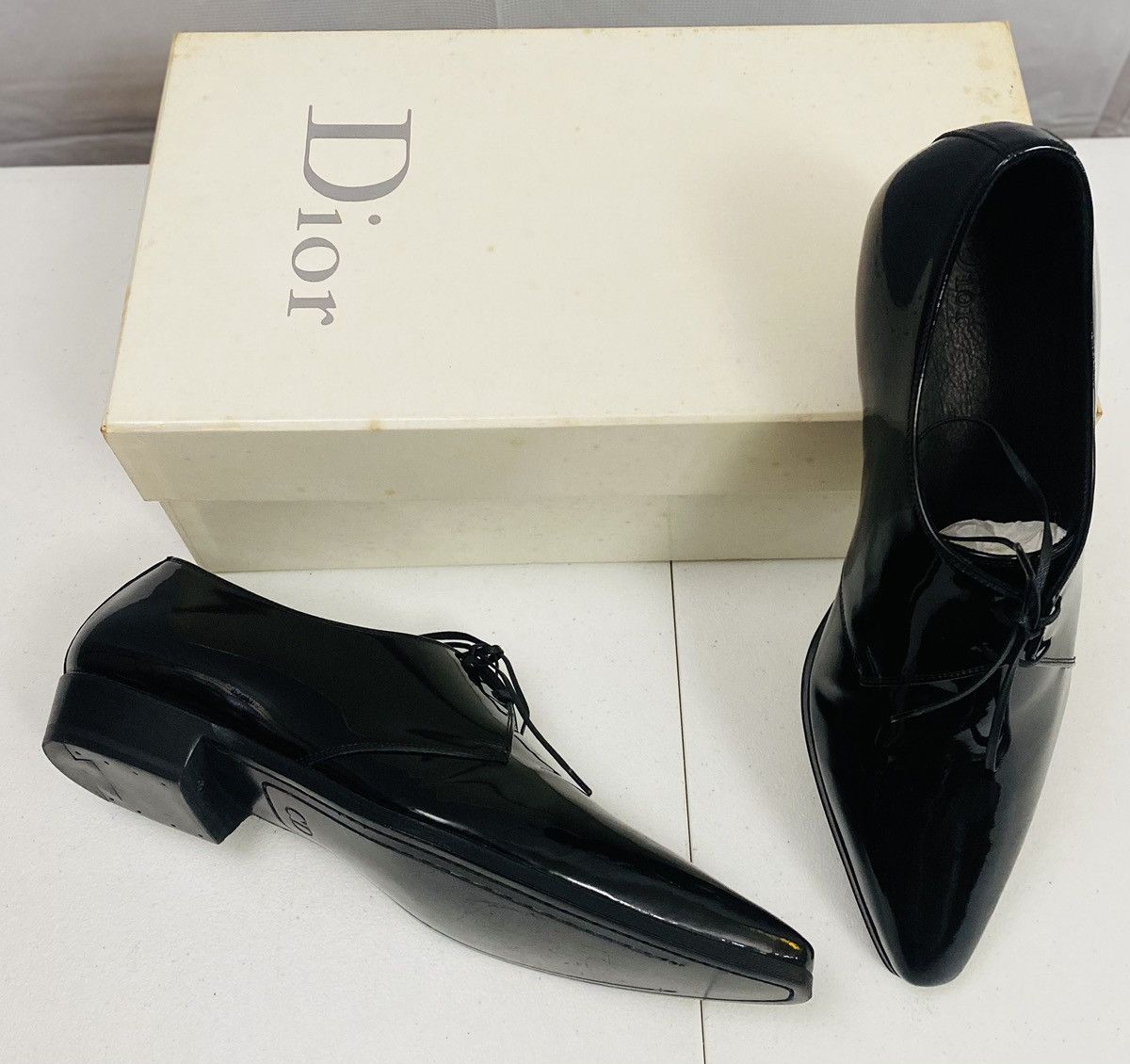Dior Dior 🇮🇹 Black Patent Calfskin Derby Défilé Show Derby 9 New Size US 9 / EU 42 - 6 Thumbnail