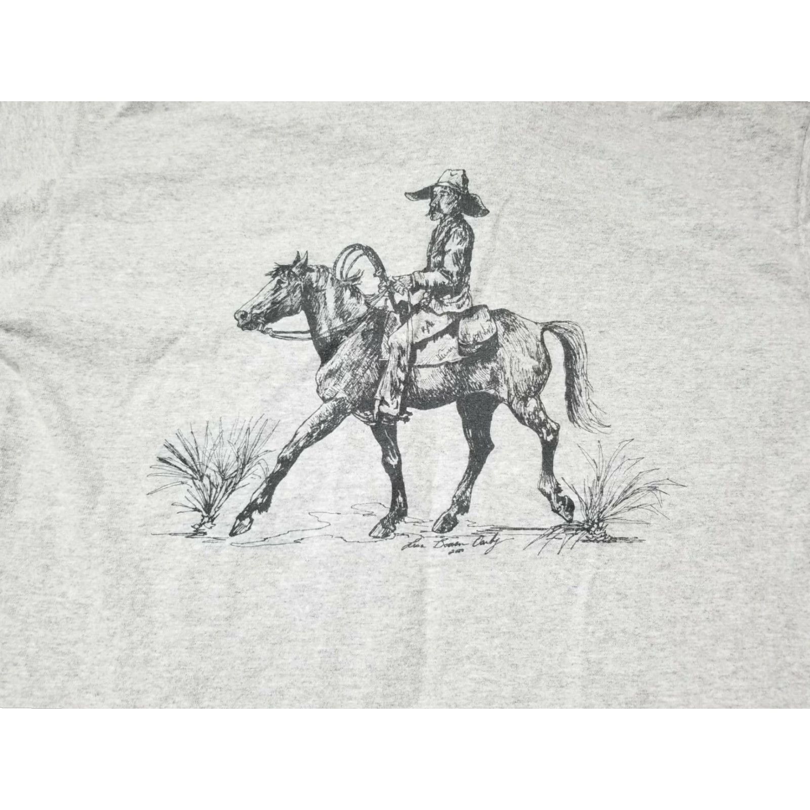 Vintage VINTAGE Men's Polo Shirt XL Gray Cotton Deluxe Osceola FL Horse Double-Sided 2000s Golf Polo Mens Size US XL / EU 56 / 4 - 3 Thumbnail