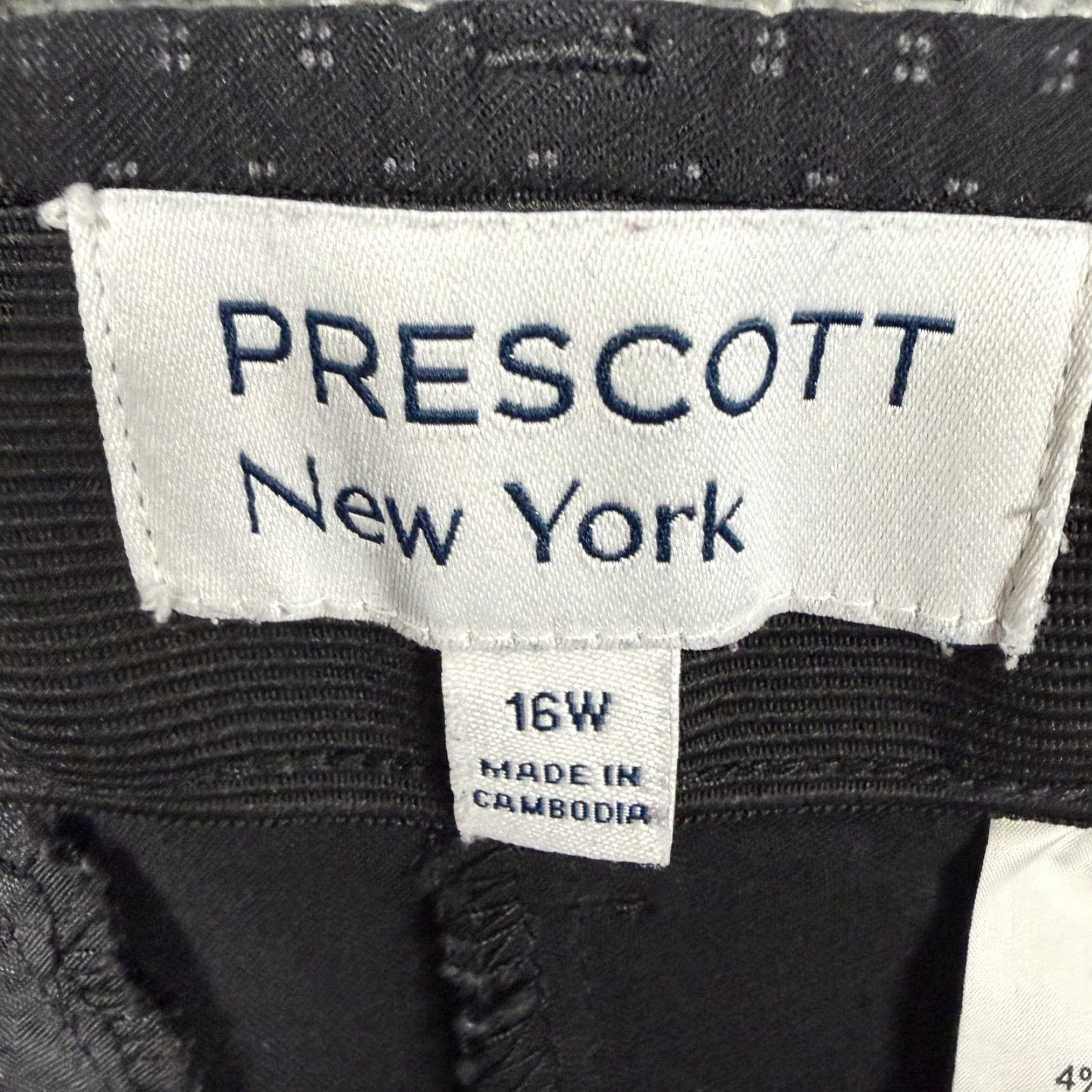 Vintage Prescott New York Ankle Pants Womens 16W Black Polka Dot Office Siren" Size 38" / US 16 / IT 52 - 7 Thumbnail