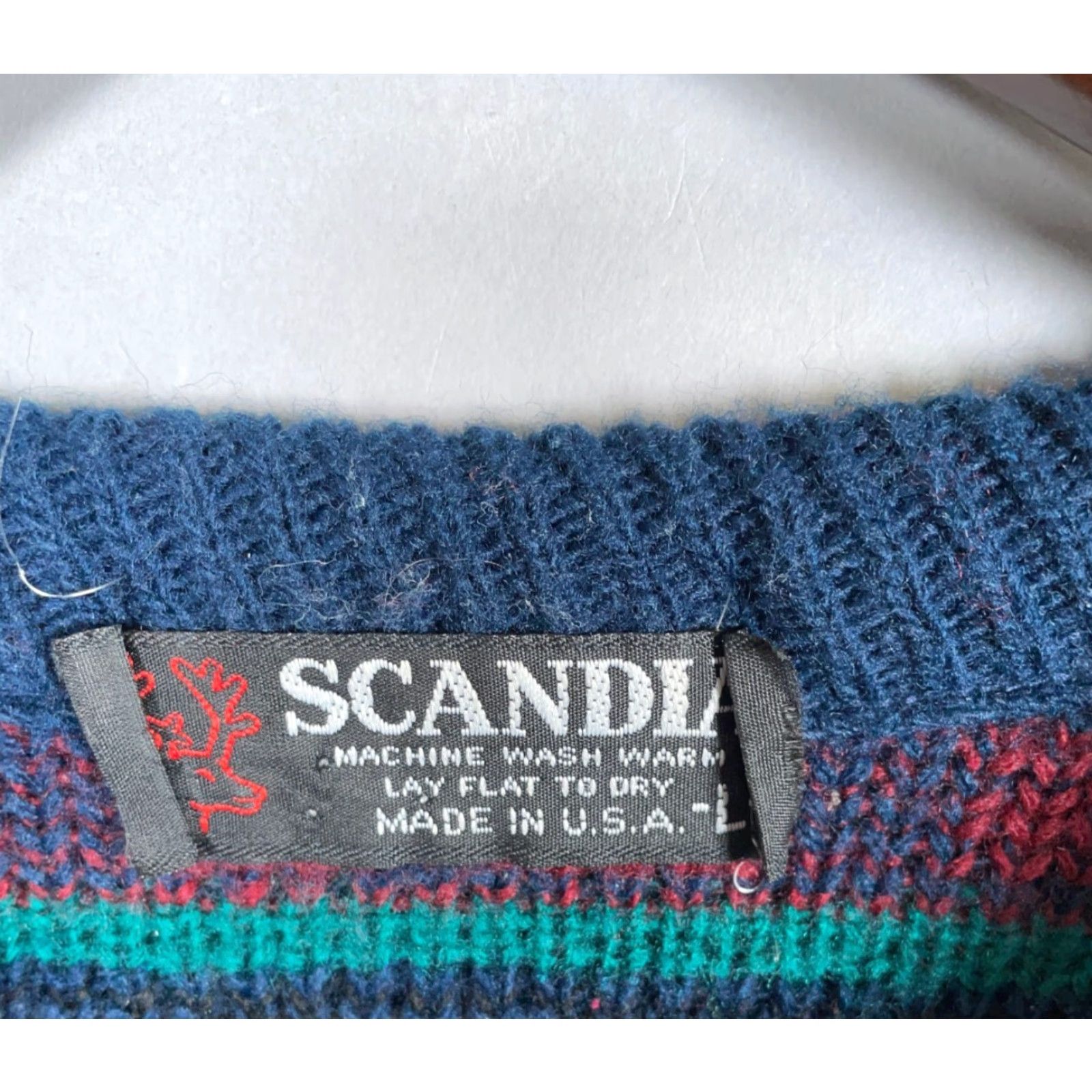 Vintage Vintage 90s Check Pattern Sweater Adult Large Blue Lightweight Pullover Knit Mens Retro Casual Size US L / EU 52-54 / 3 - 4 Thumbnail