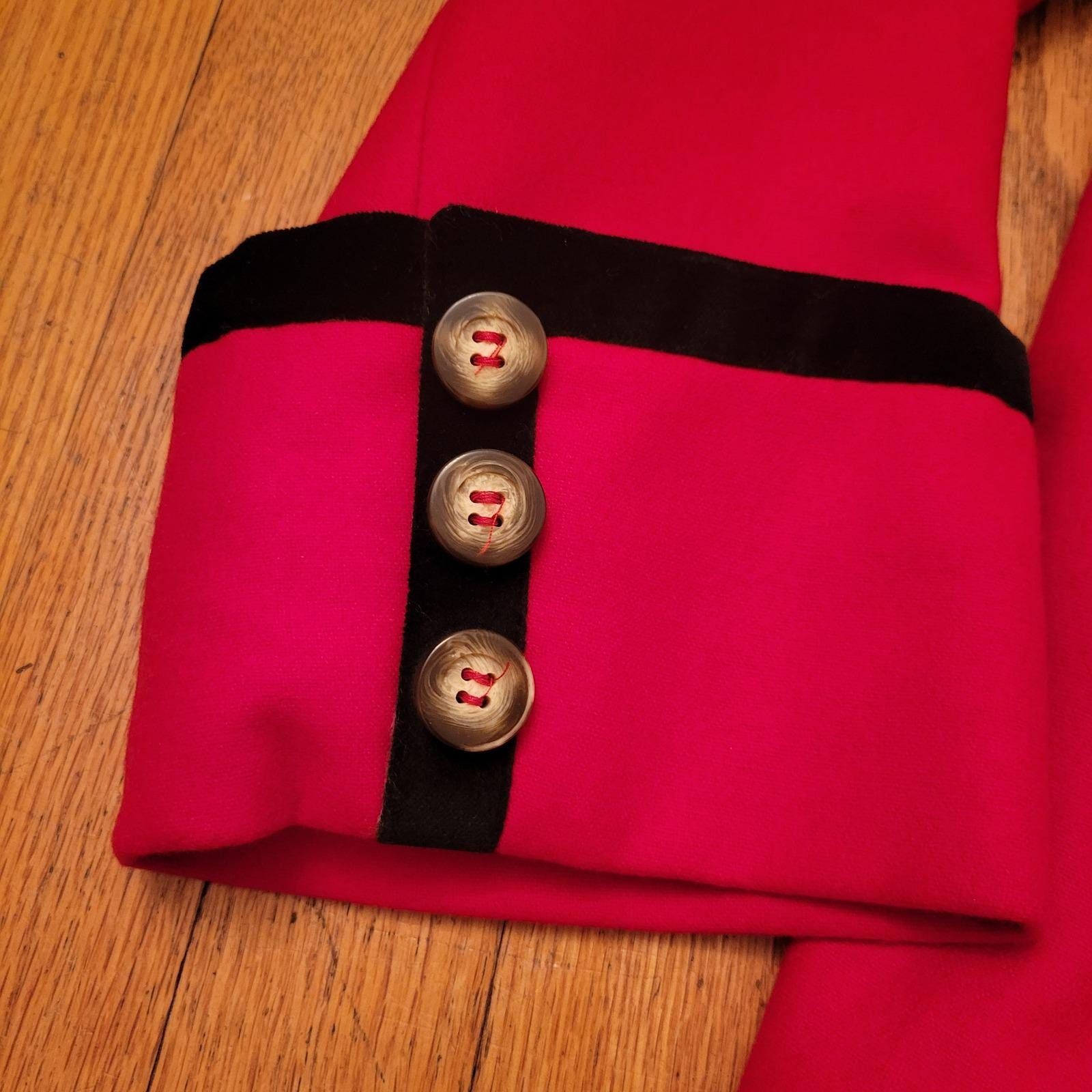 Harve Benard Herve Benard Holtzman Red Wool Trench Coat 14 Captain Pirate Size XL / US 12-14 / IT 48-50 - 4 Thumbnail