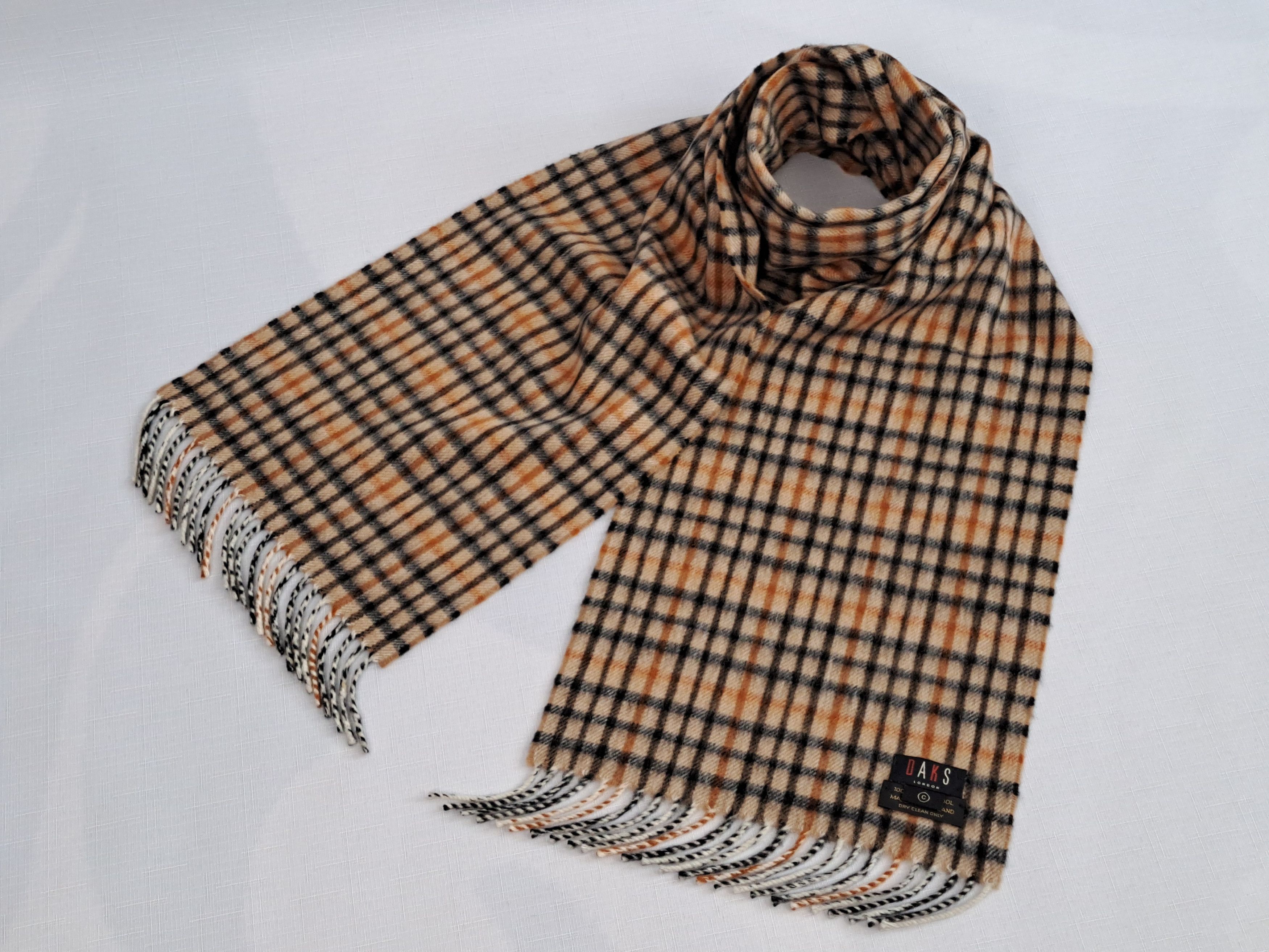 DAKS DAKS London checked wool scarf. Size ONE SIZE - 3 Thumbnail