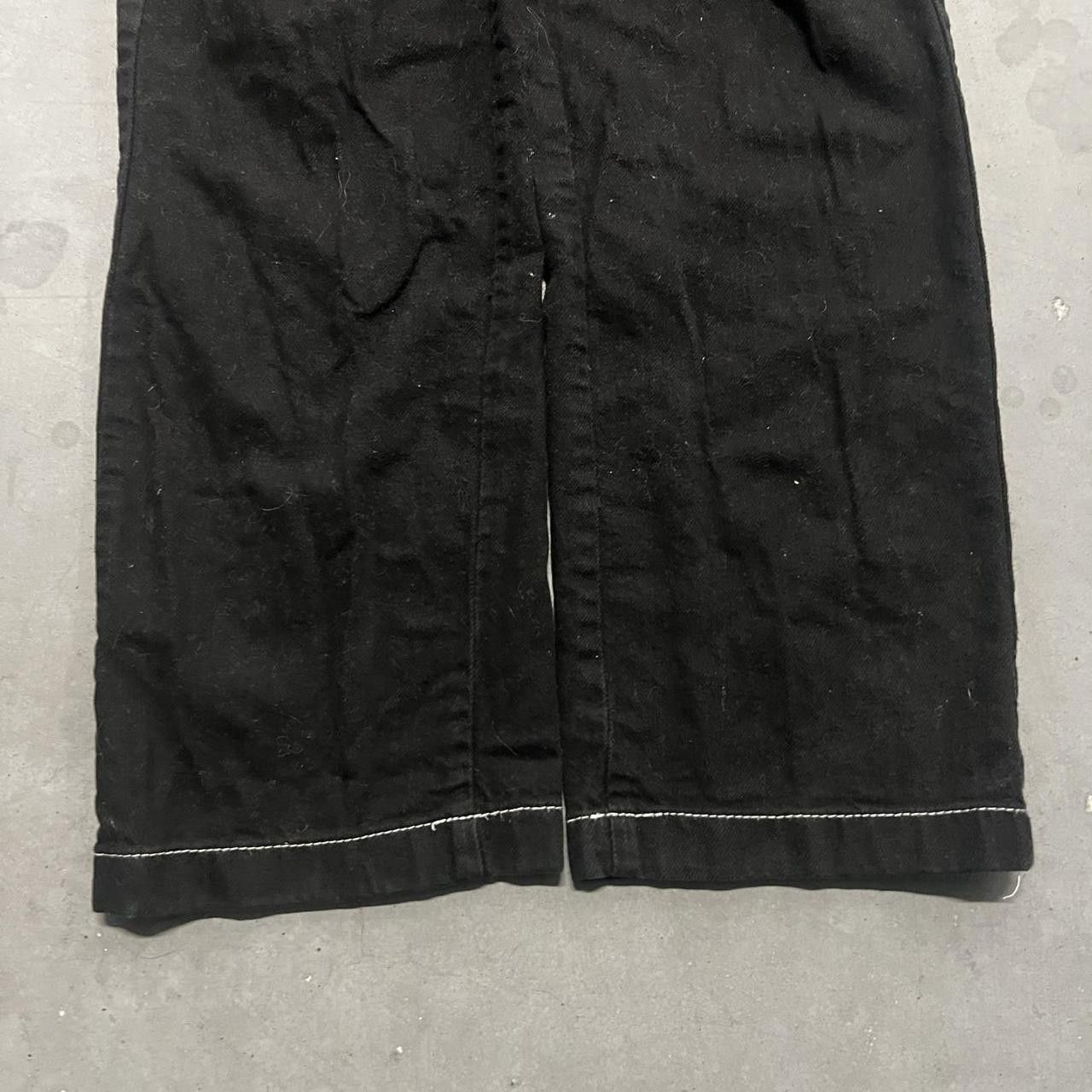 Japanese Brand × Vintage Vintage Y2K/2000s Baggy Grunge Cargo Black Denim Jeans! Size US 28 / EU 44 - 3 Thumbnail