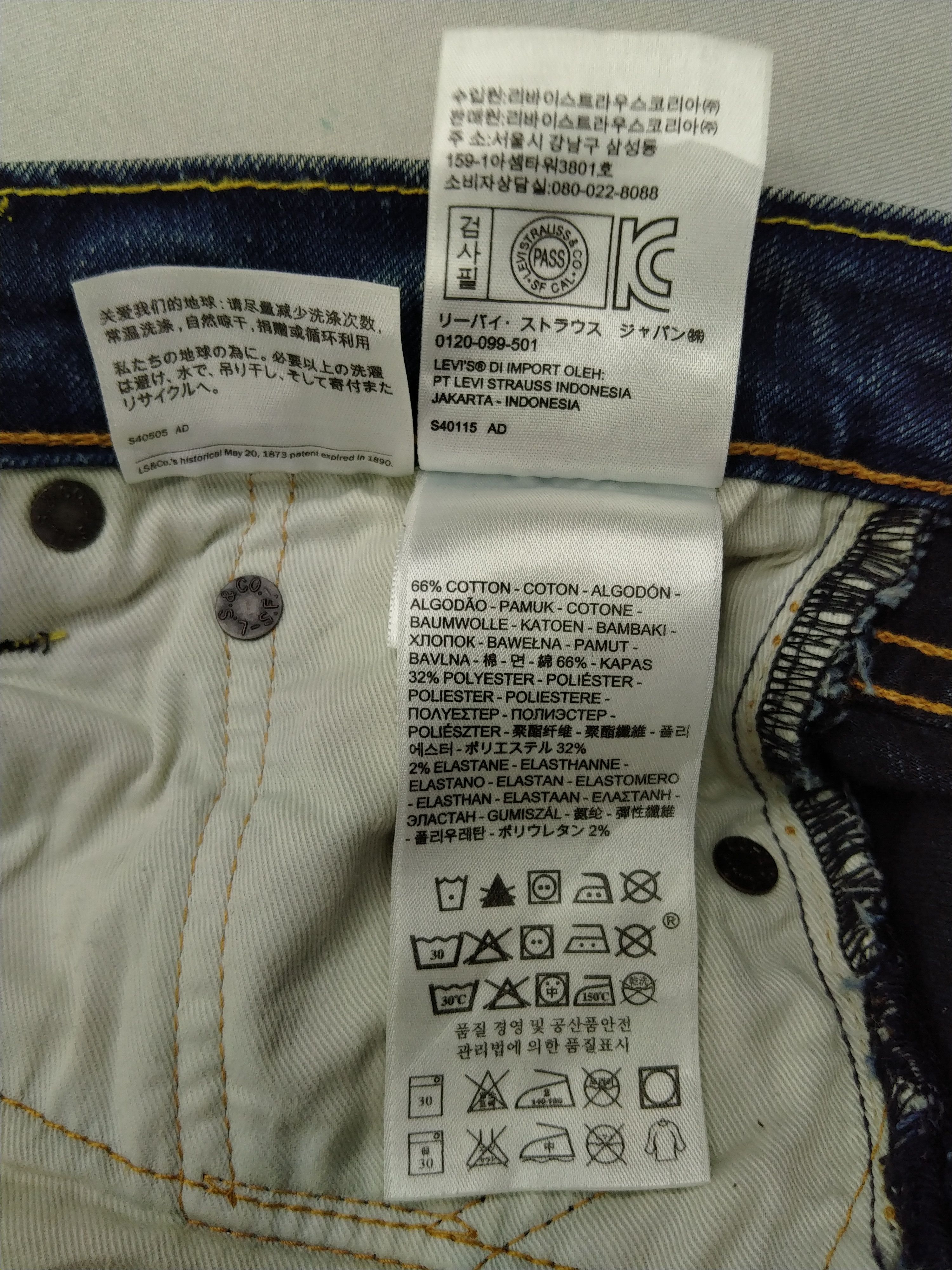 Levi's Blue/Indigo Distressed Vintage Levi's 511 29x31 Denim -JG020 Size US 29 - 9 Thumbnail