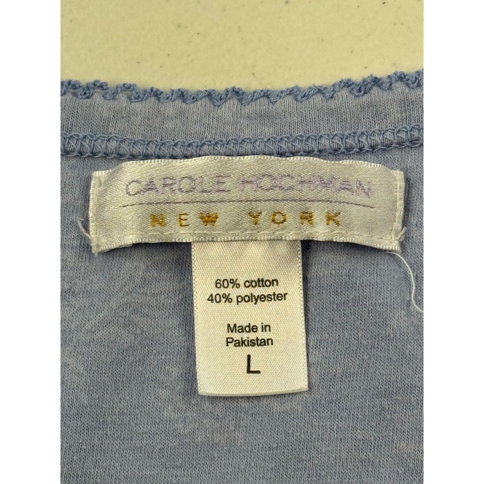 & Other Stories Carole Hochman Nightgown Long Sleeve Blue Floral‎ Knit L Size ONE SIZE - 7 Thumbnail