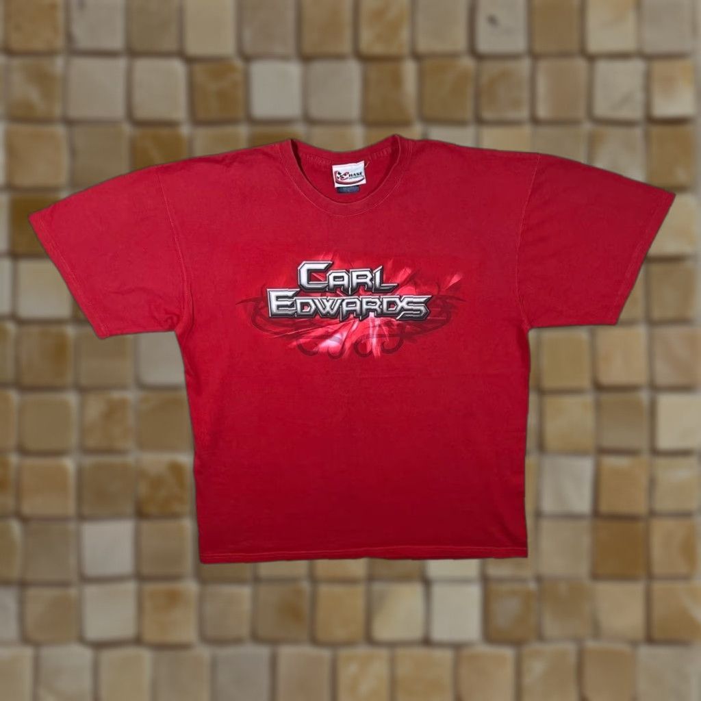 Chase Authentics VINTAGE Chase Authentics Carl Edwards Nascar Racing Graphic Red T-Shirt XL Adult Mens Short Sleeve Cotton Shirt Size US XL / EU 56 / 4 - 1 Thumbnail