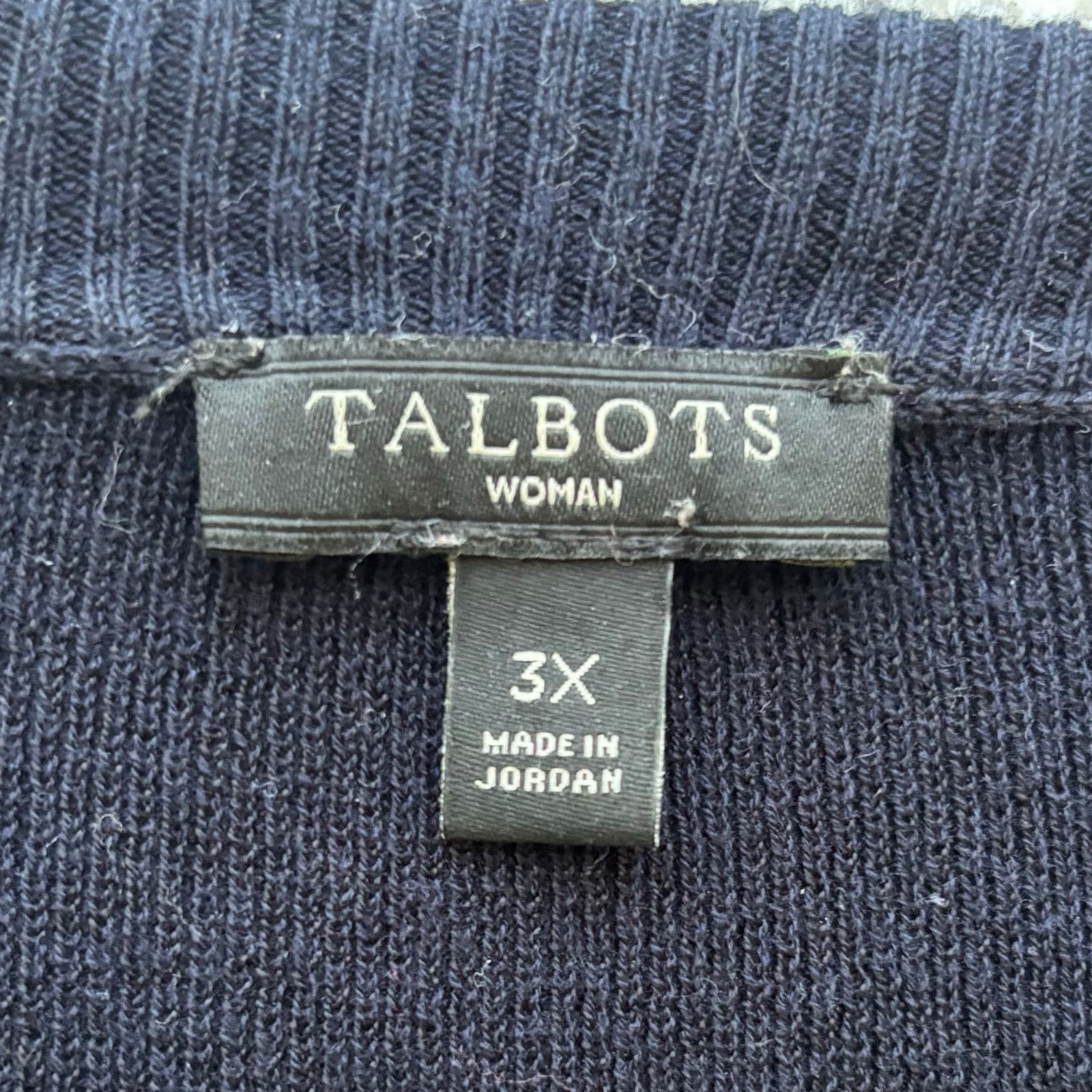 Other Talbots Navy Blue Pullover Sweater Crew Neck Size 3X Size 3XL / US 20-22 - 3 Thumbnail