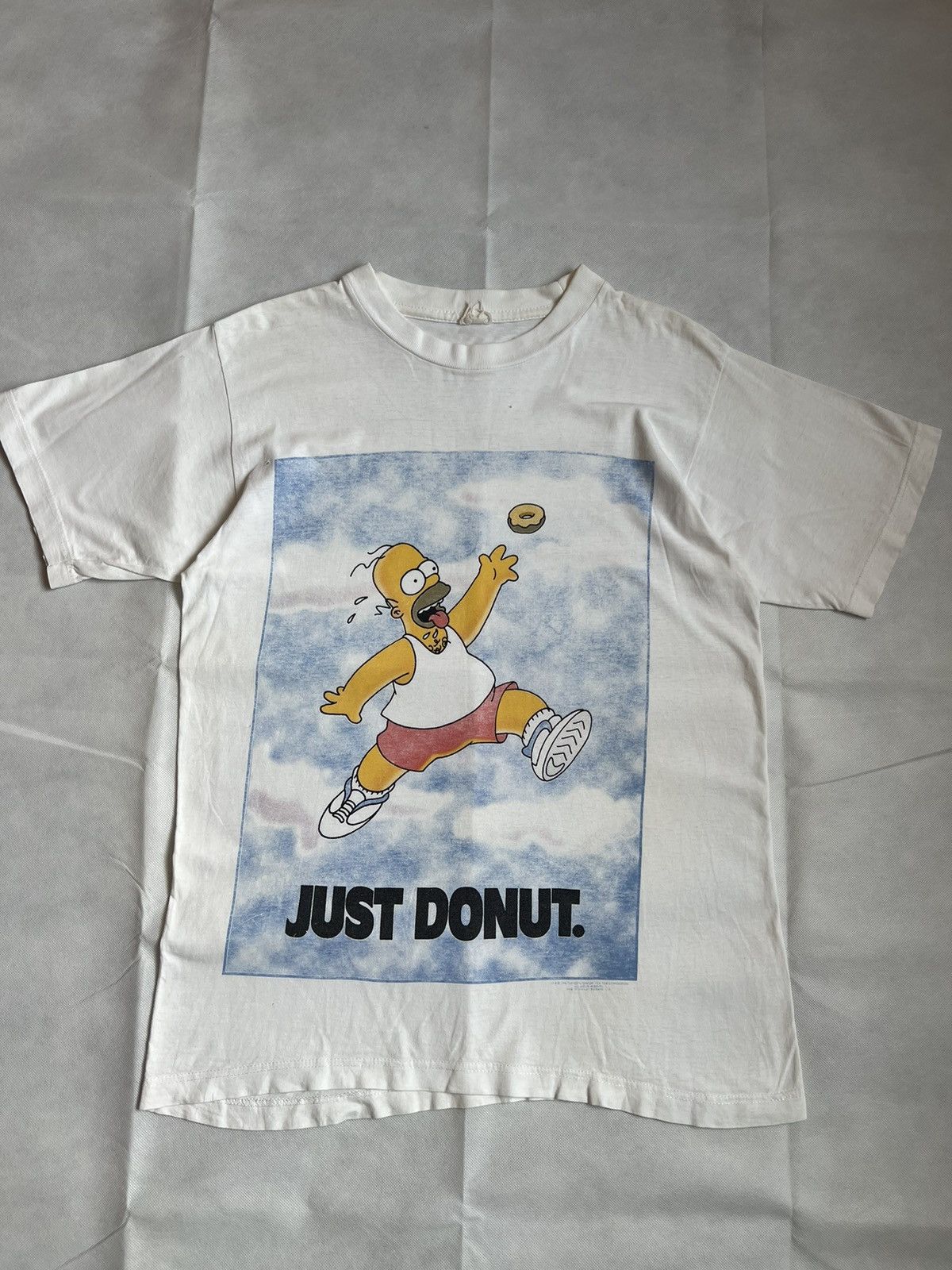 Cartoon Network Vintage 1996 The Simpson Homer Just Donut Parody Nike Shirt Size US M / EU 48-50 / 2 - 5 Thumbnail
