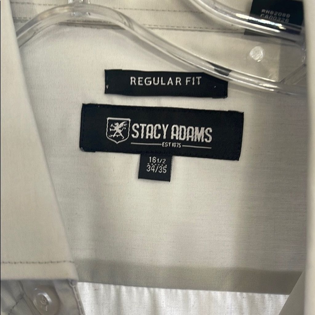 Stacy Adams Stacy Adams Men's Gray Shirt 34/35 16 1/2 Size 34R - 2 Thumbnail