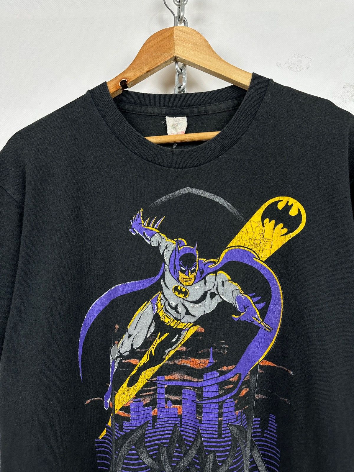 DC Comics 1989 Vintage Batman DC Comics Graphic Single Stitch T-Shirt Size US L / EU 52-54 / 3 - 7 Thumbnail
