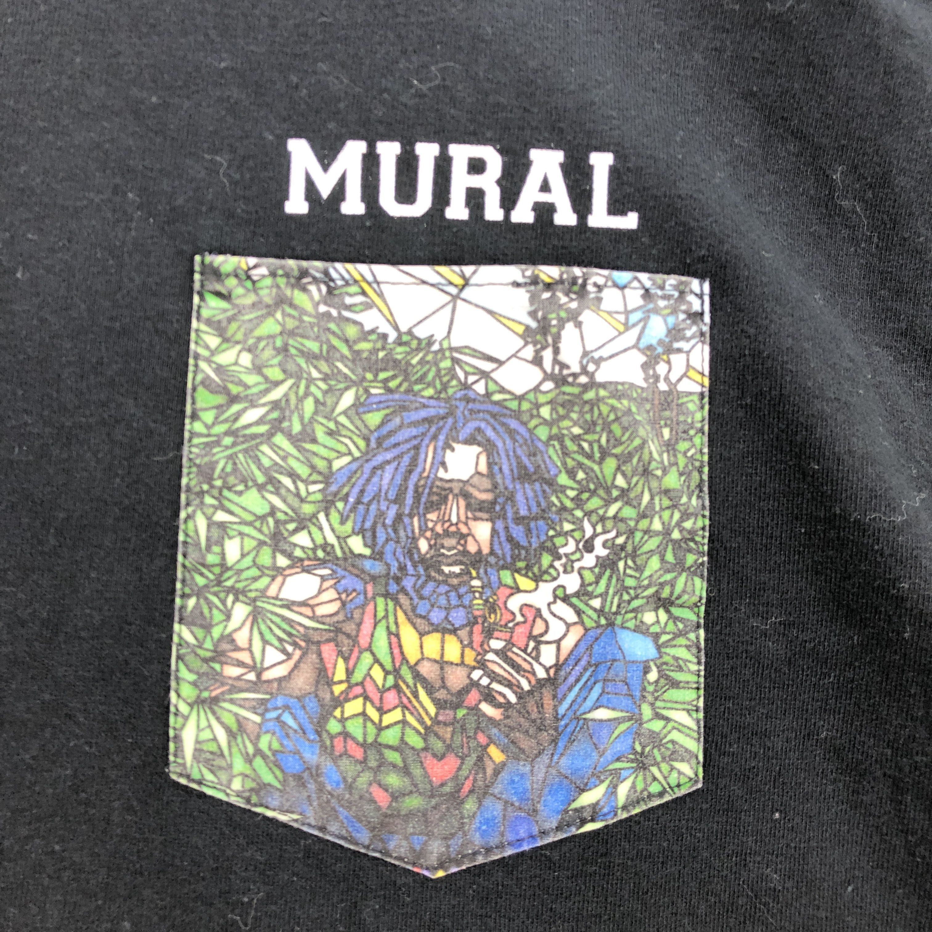 Japanese Brand Vintage Y2K Mural T Shirt Pop Arts Marijuana Streetwear Tees Size US L / EU 52-54 / 3 - 2 Thumbnail