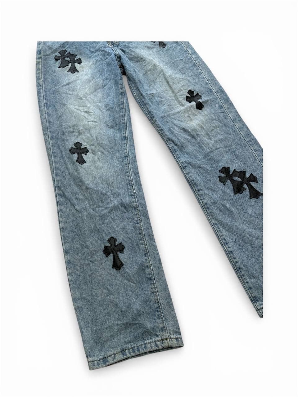 Vintage Custom Chrome Hearts Cross Style Patchwork Size US 28 / EU 44 - 6 Thumbnail