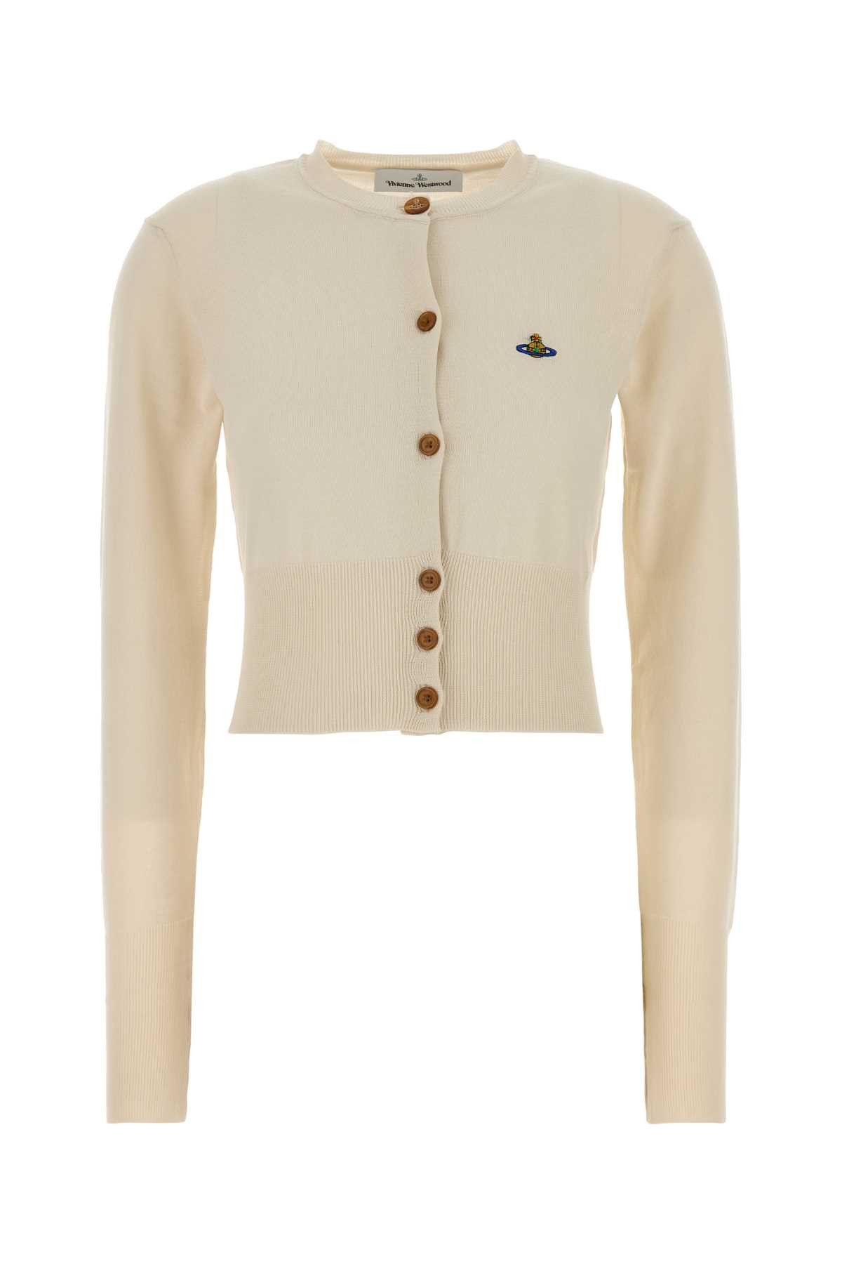 Vivienne Westwood Ivory Cotton Bea Cardigan Size M / US 6-8 / IT 42-44 - 1 Thumbnail