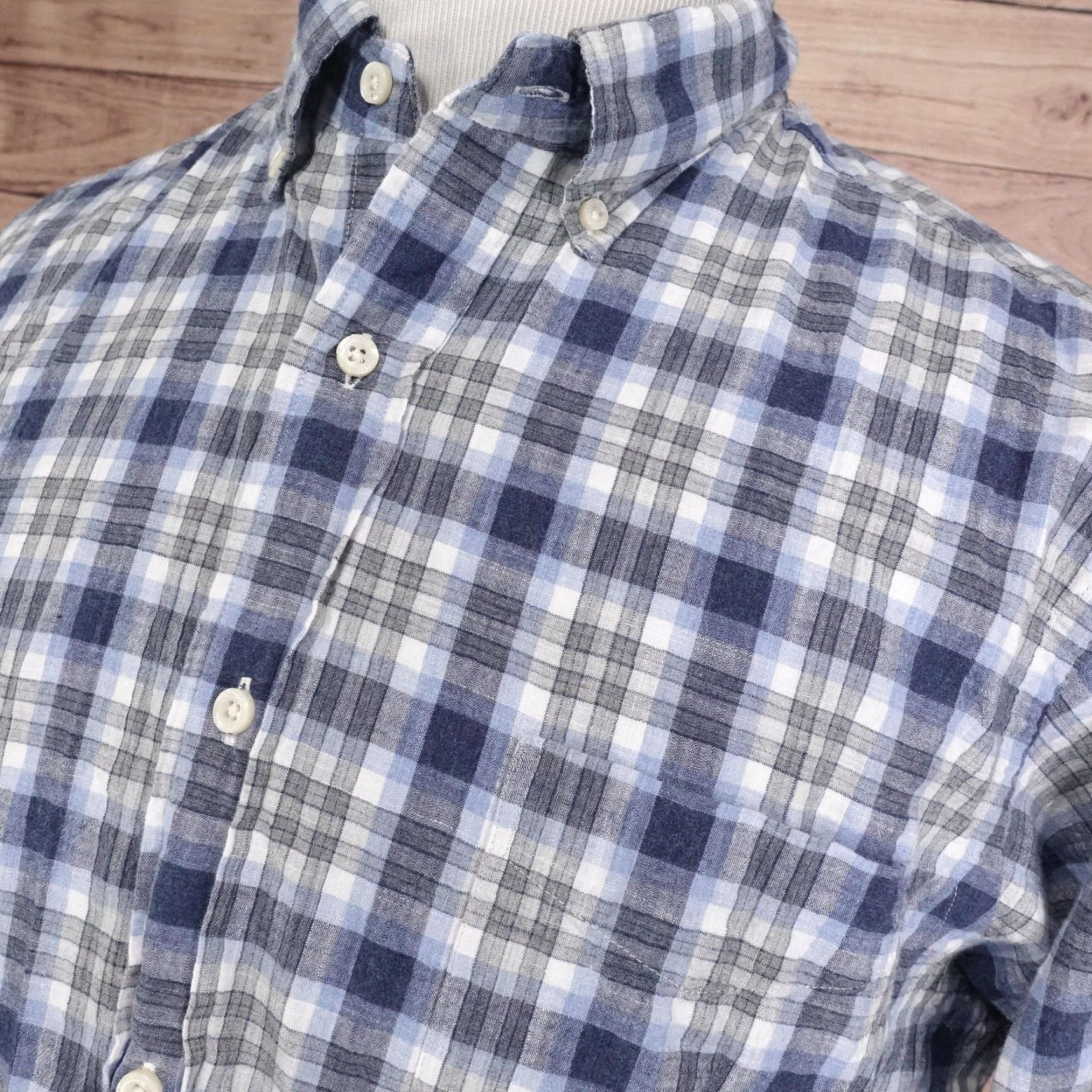Cremieux Cremieux Shirt Mens XL Blue Plaid Long Sleeve Button-Down Casual Size US XL / EU 56 / 4 - 2 Thumbnail