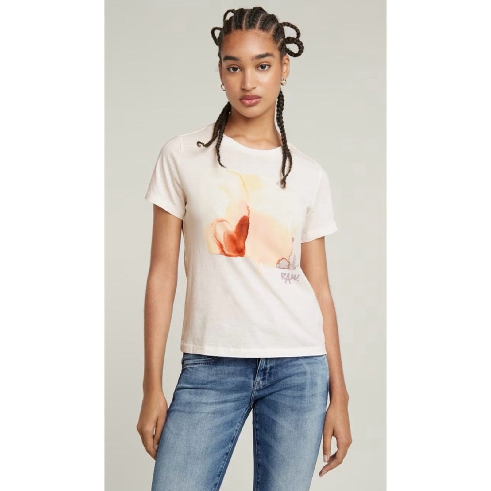 G-Star G-STAR • Raw Abstract Watercolor Print Short Sleeve Tee Size S / US 4 / IT 40 - 2 Thumbnail