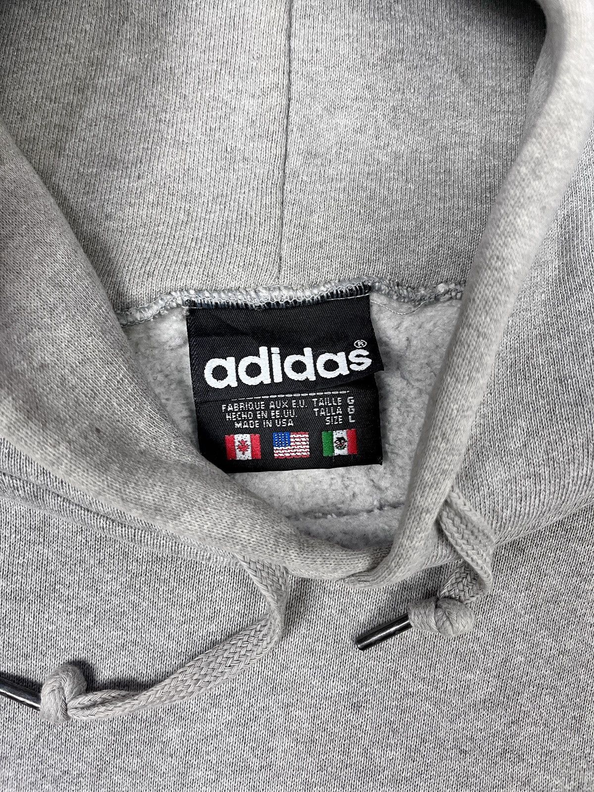Adidas 90s Adidas Trefoil Vintage Heavyweight Hoodie Size US XL / EU 56 / 4 - 6 Thumbnail