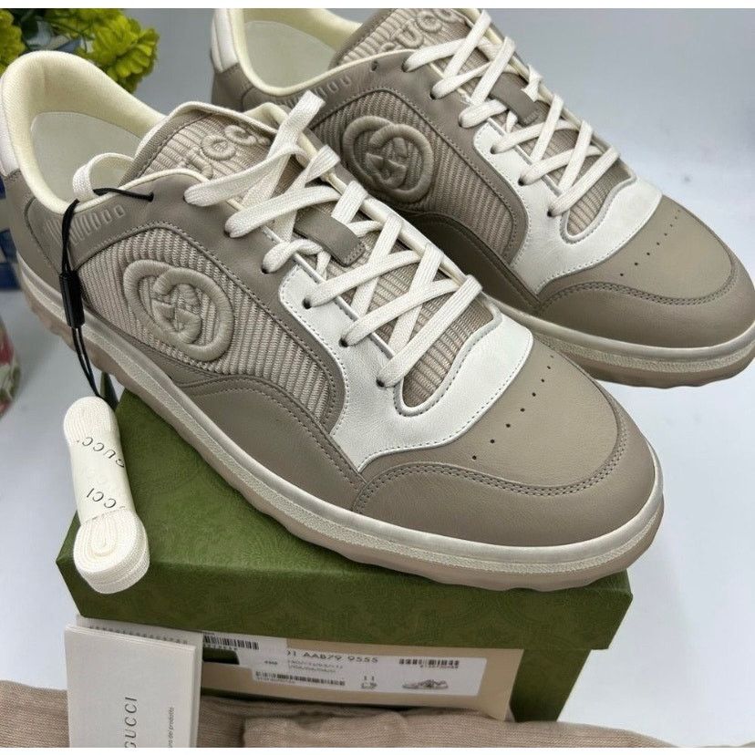Gucci Gucci Mac 80 low top leather sneakers size 11 fits 11.5 US Size US 11.5 / EU 44-45 - 2 Thumbnail