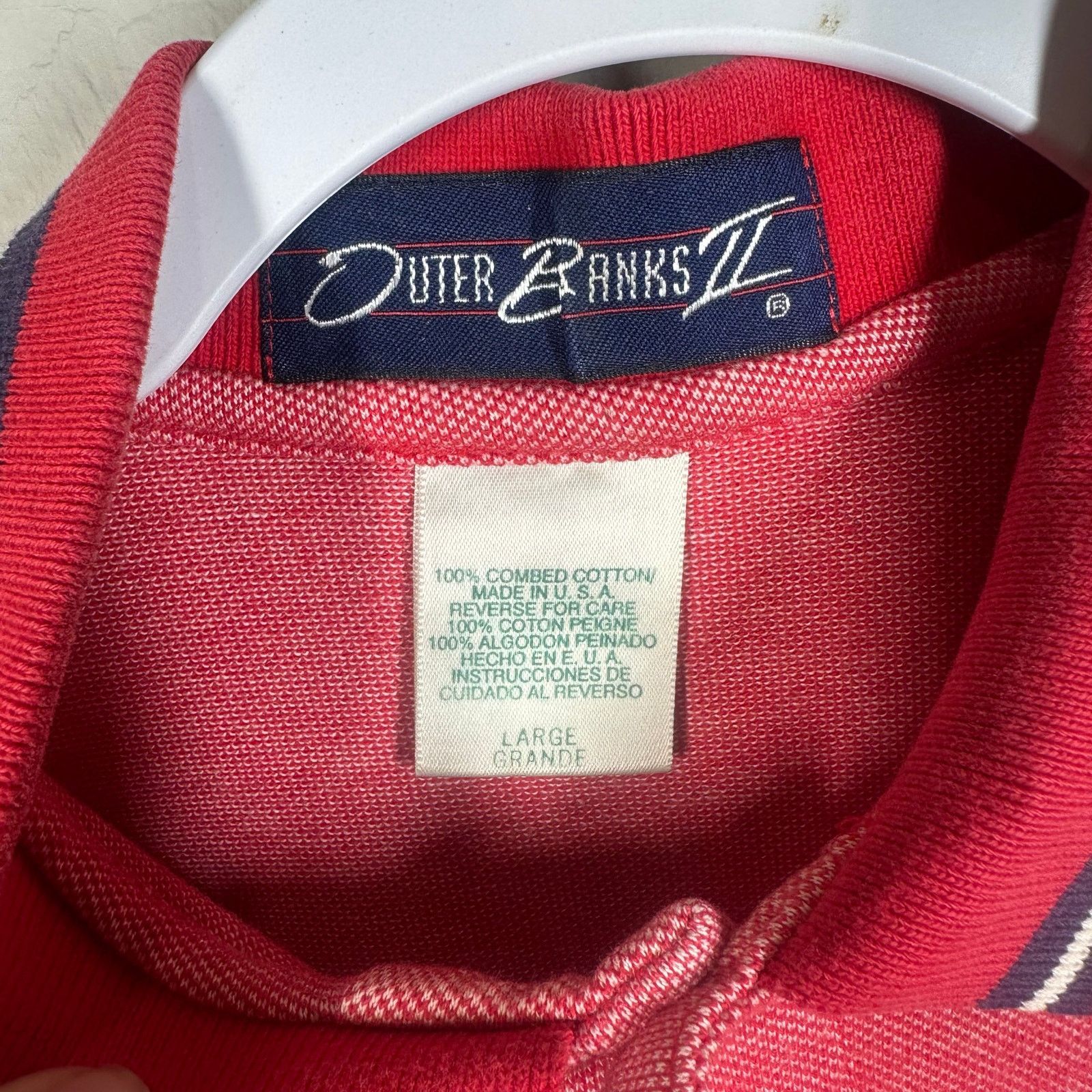 Other Outer Banks Red Mens Polo Size L Size US L / EU 52-54 / 3 - 3 Thumbnail