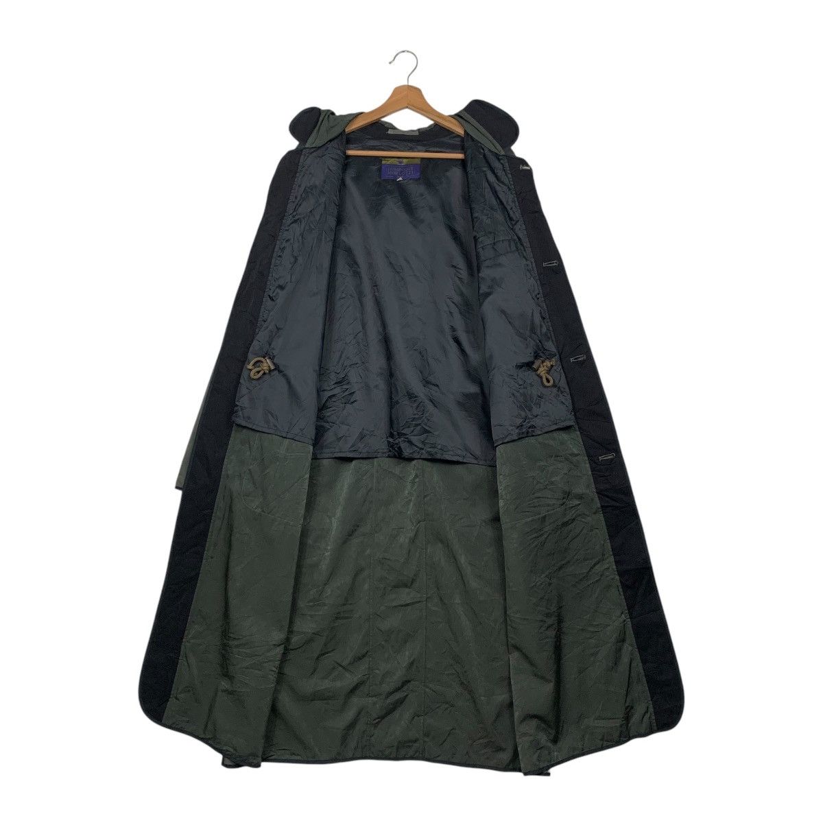 Japanese Brand Vintage DOMINIQUE MORLOTTI PARIS Hooded Long Coat #2453-C110 Size US M / EU 48-50 / 2 - 13 Thumbnail