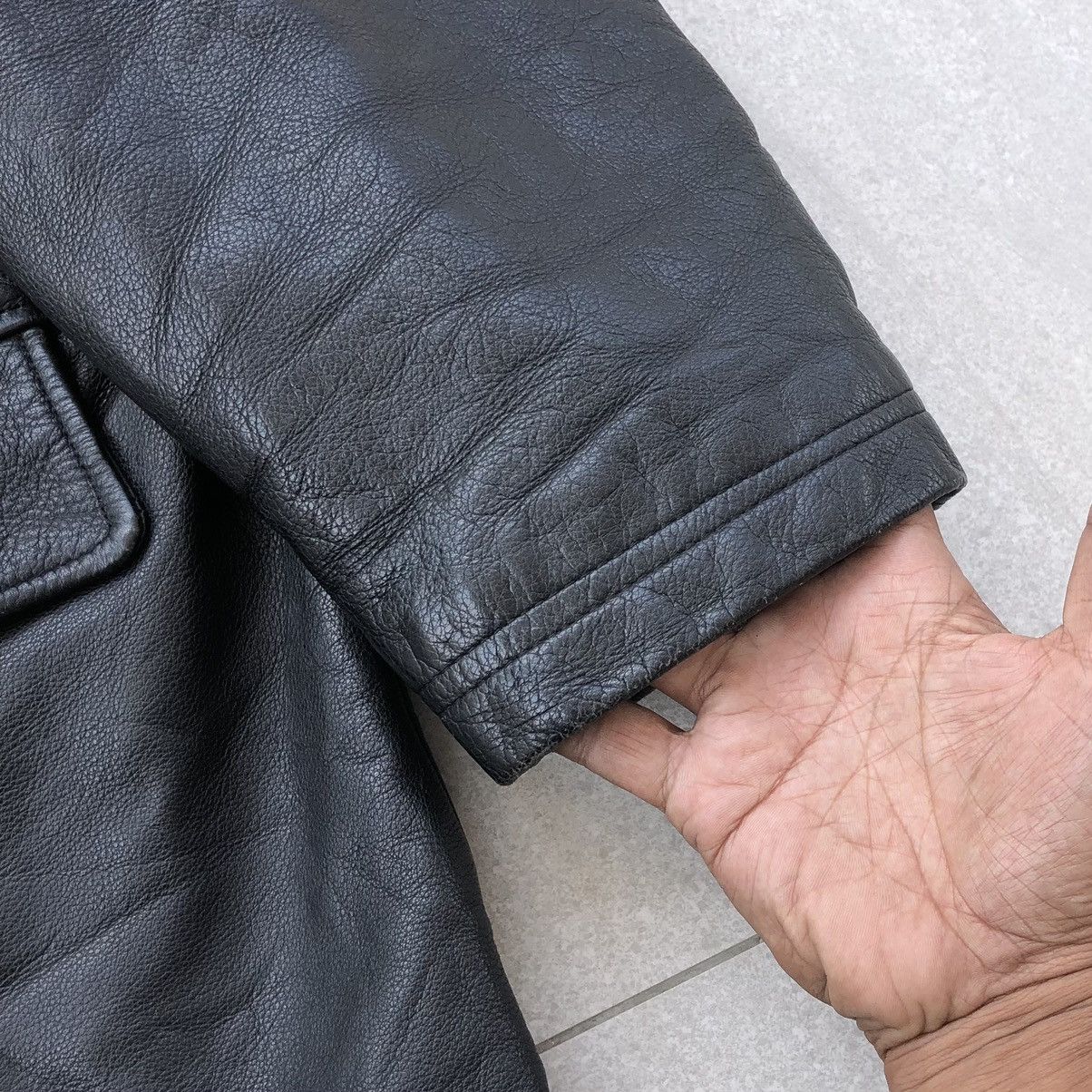 Vintage Vintage HARAJUKU Men’s Cow Genuine Leather Trench Coat Size US L / EU 52-54 / 3 - 16 Thumbnail