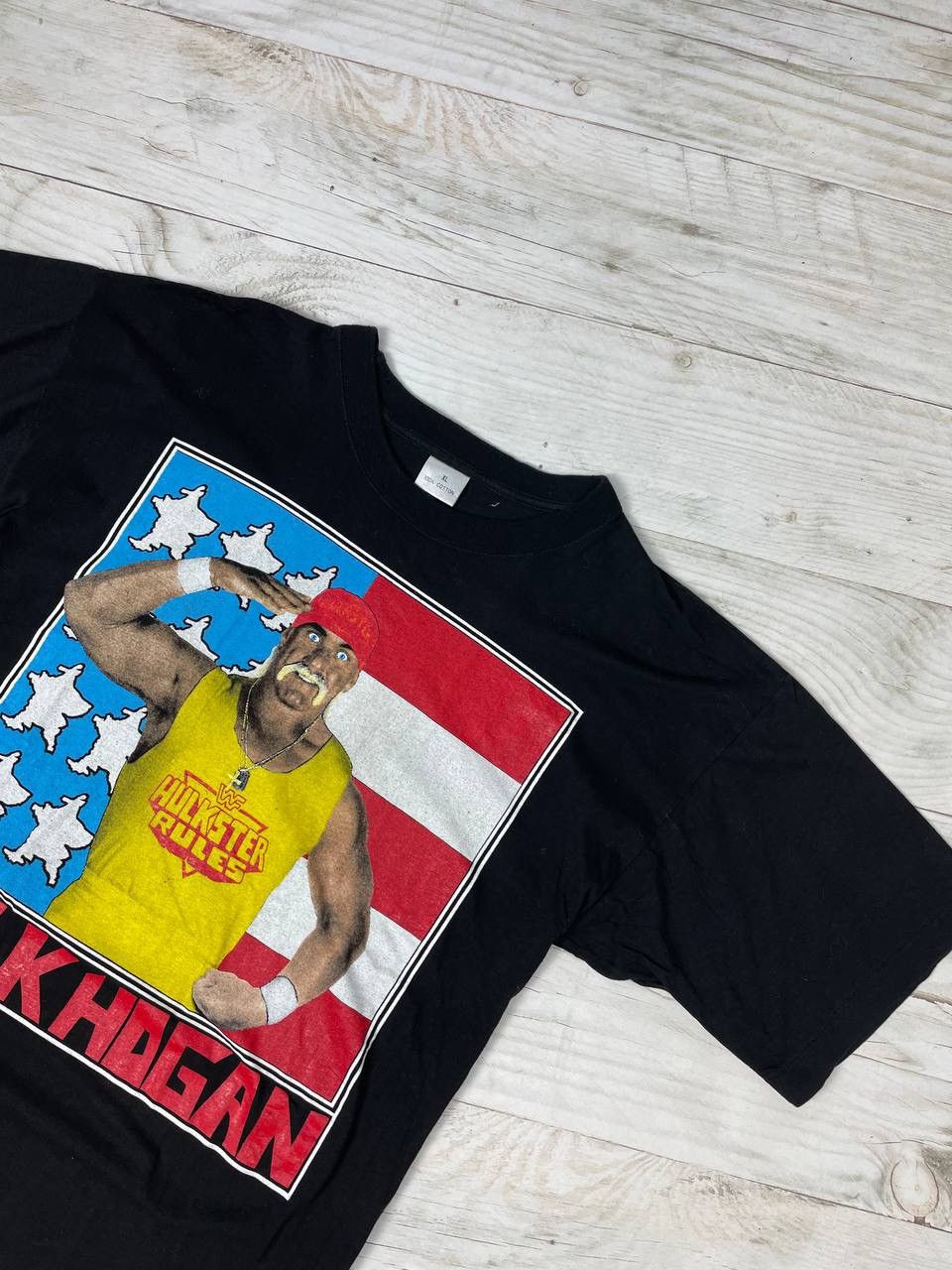 WWE Vintage WWF Hulk Hogan Hulkster Rules 90s T-Shirt Wrestling Size US XL / EU 56 / 4 - 4 Thumbnail