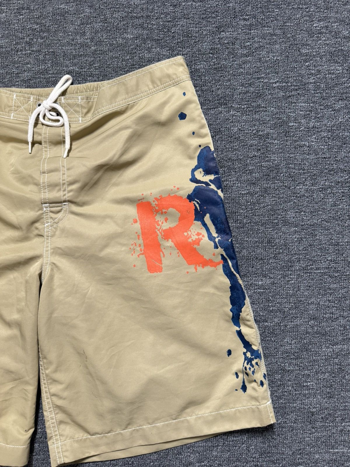 Polo Ralph Lauren Polo Ralph Lauren Men's Size L Tan Graphic Board Swim Trunks Size US 36 / EU 52 - 3 Thumbnail