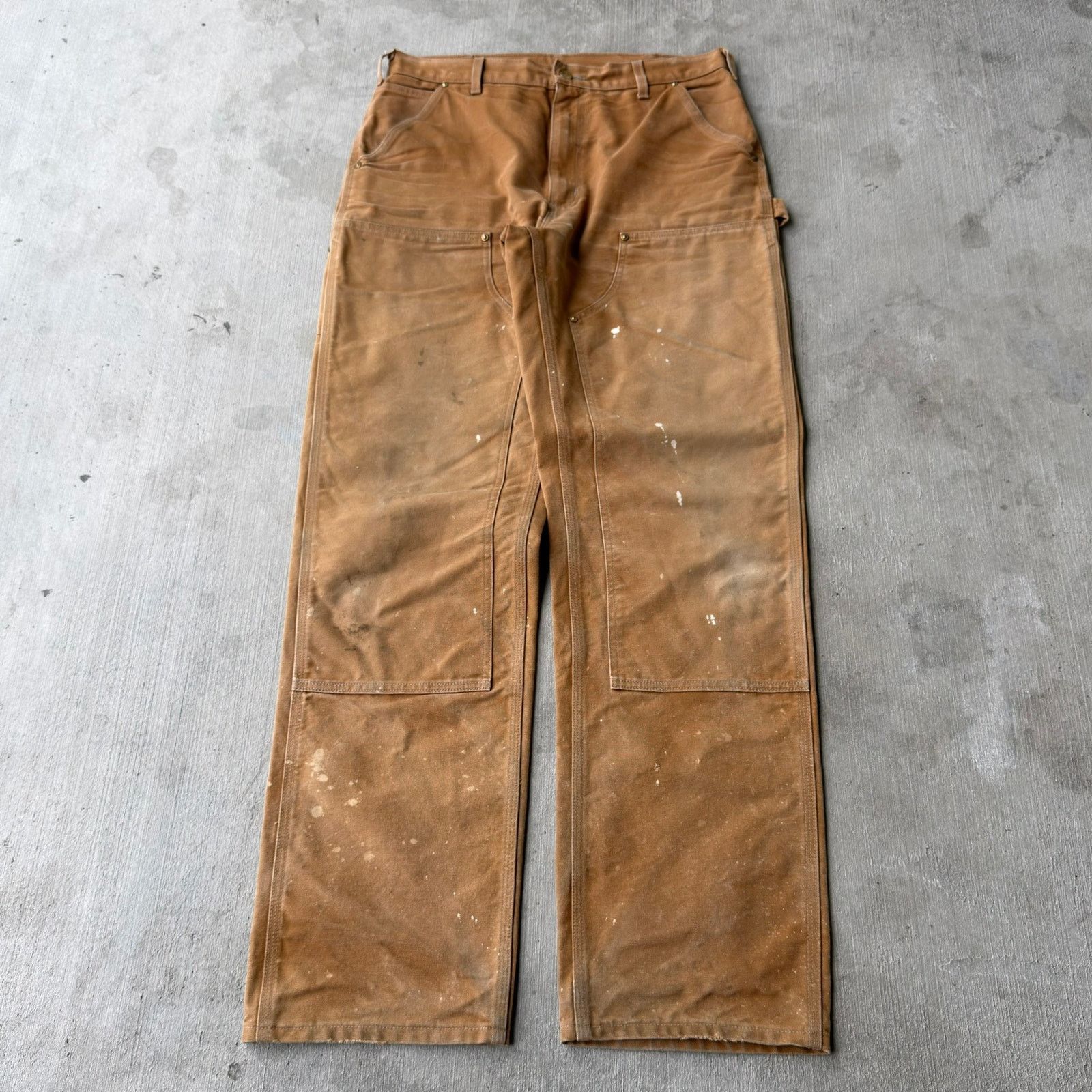 Carhartt × Vintage Carhartt brown double knee work wear carpenter pants Size US 34 / EU 50 - 1 Thumbnail
