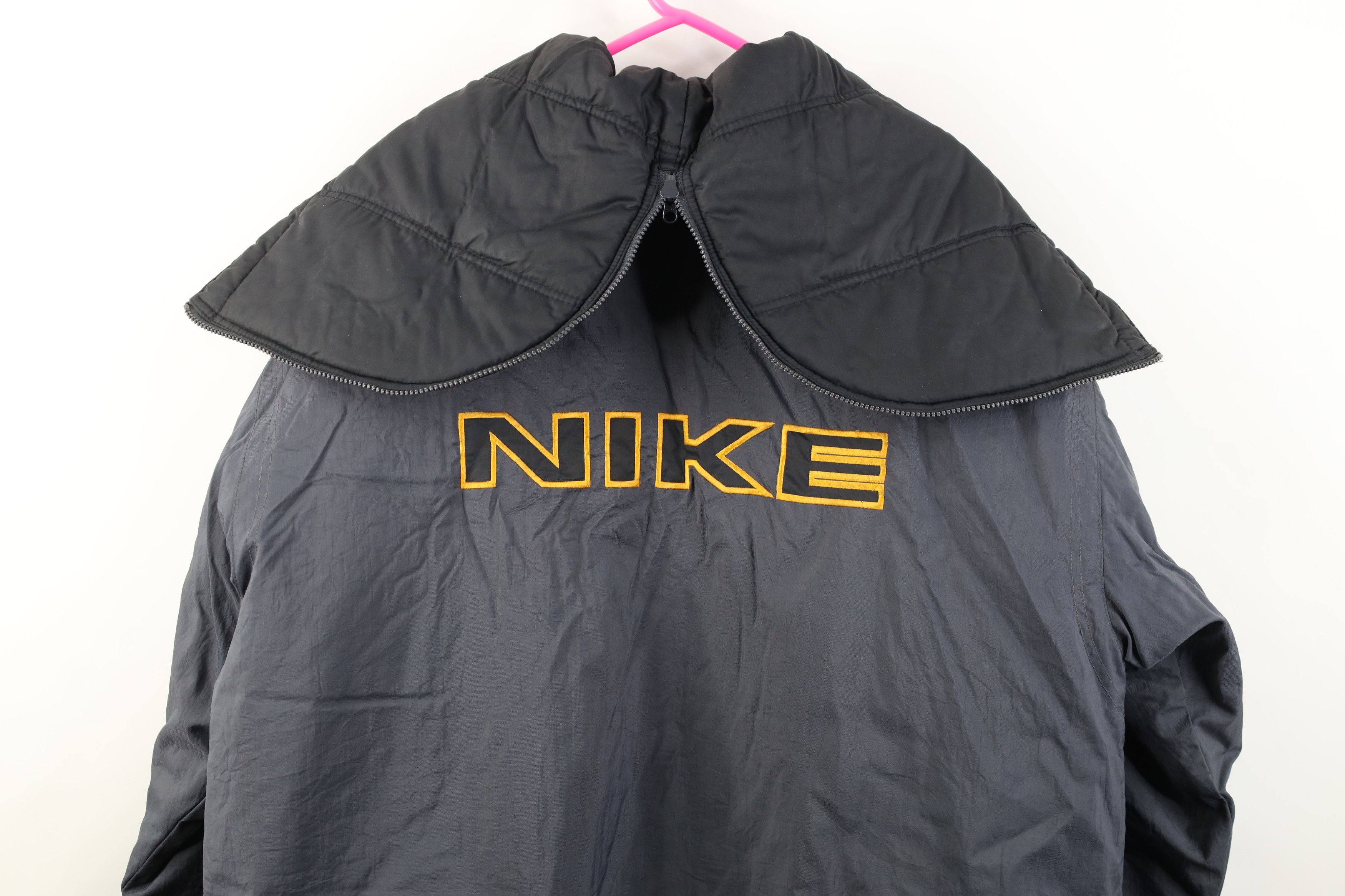 Nike Vintage 90s Nike Scott Quilted Cape Hood Puffer Parka Jacket Size US L / EU 52-54 / 3 - 16 Thumbnail
