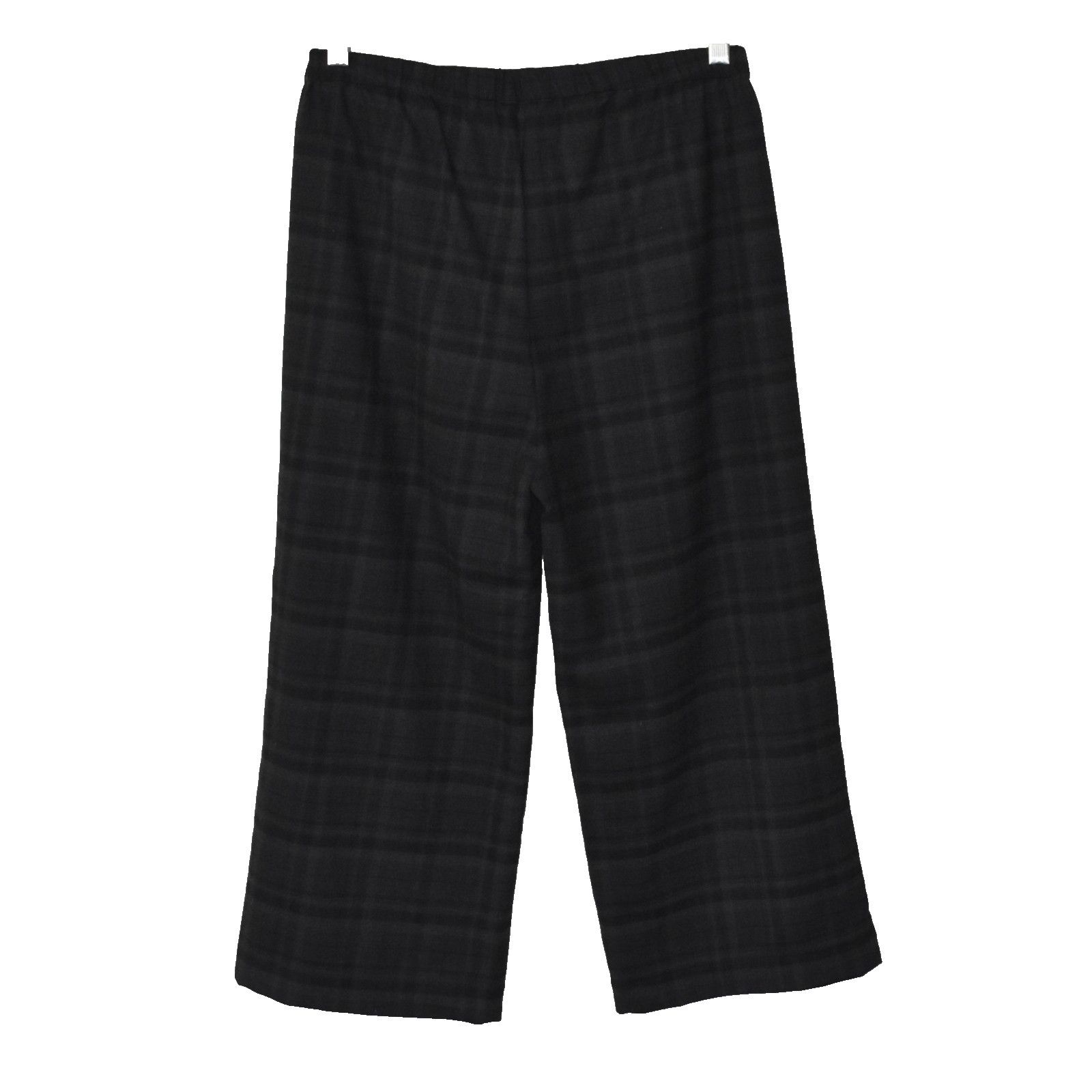 Eileen Fisher EILEEN FISHER Plaid Wool Flannel Elastic Waist Pants Sz XXS Size 28" / US 6 / IT 42 - 2 Thumbnail